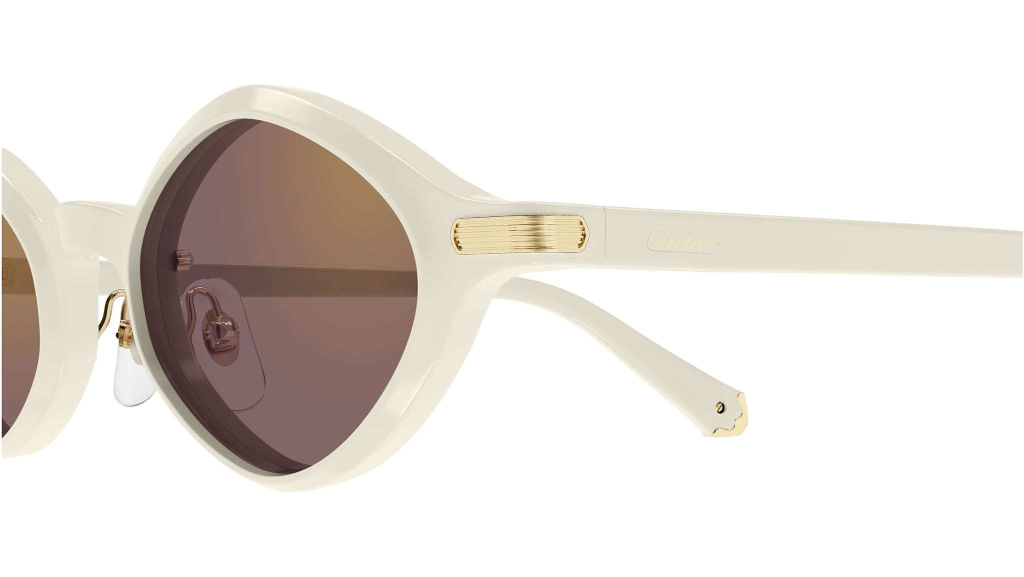 Cartier Première CT0540S Sunglasses 005 Shiny Ivory - eye-oo.com