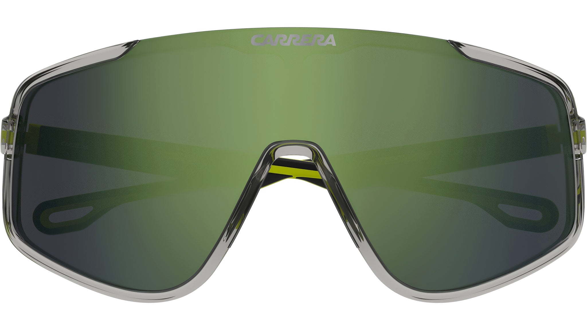CARRERA 4017/S 0XYO MT Sunglasses Light Grey/Yellow Shield Frame, Green Lenses Carrera Yellow Sunglasses for Women for sale | eBay main image 3