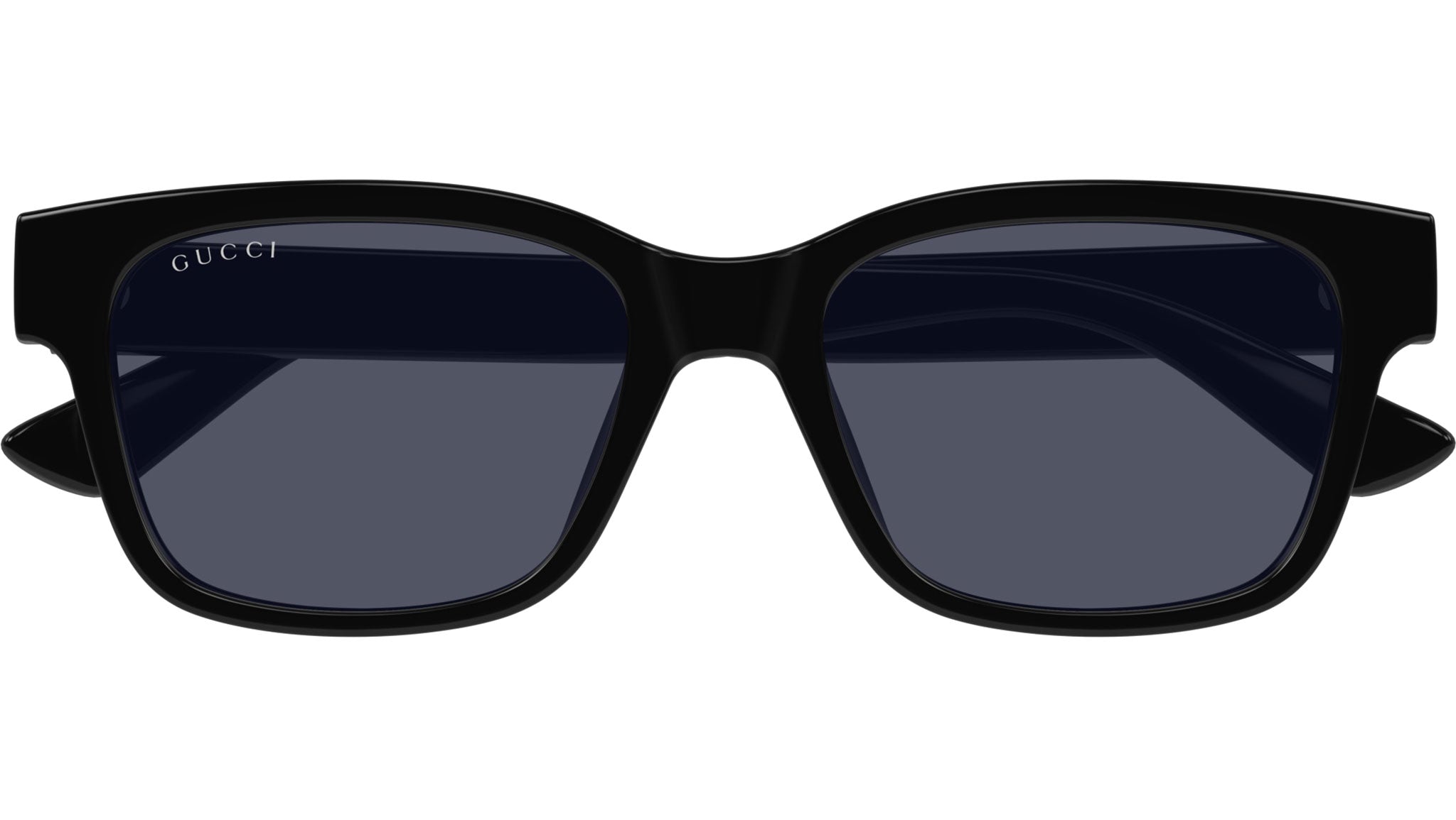 Gucci GG1716S 001 Black Grey Rectangular Sunglasses - eye-oo.com