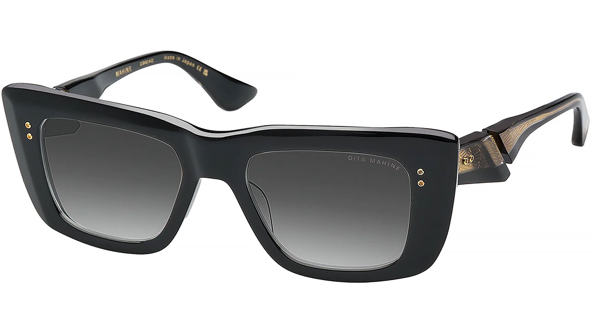 Dita Mahine DTS437 Sunglasses 01 Black / Yellow Gold - eye  display picture 1