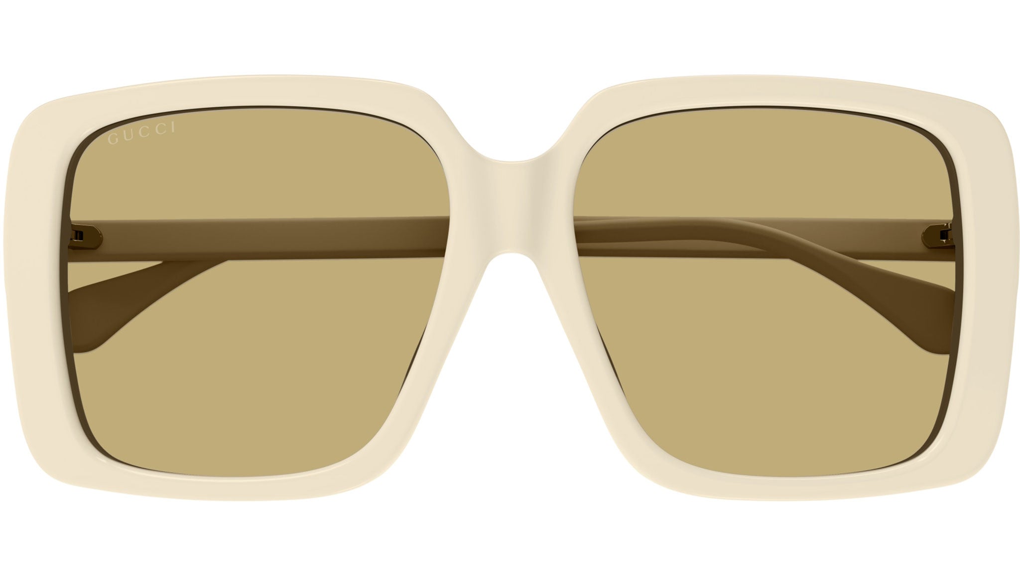 Gucci GG0567SAN 006 Square Women Sunglasses - Ivory / Brown New Authentic Gucci GG0567SAN 006 Cream Sunglasses with  main image 2