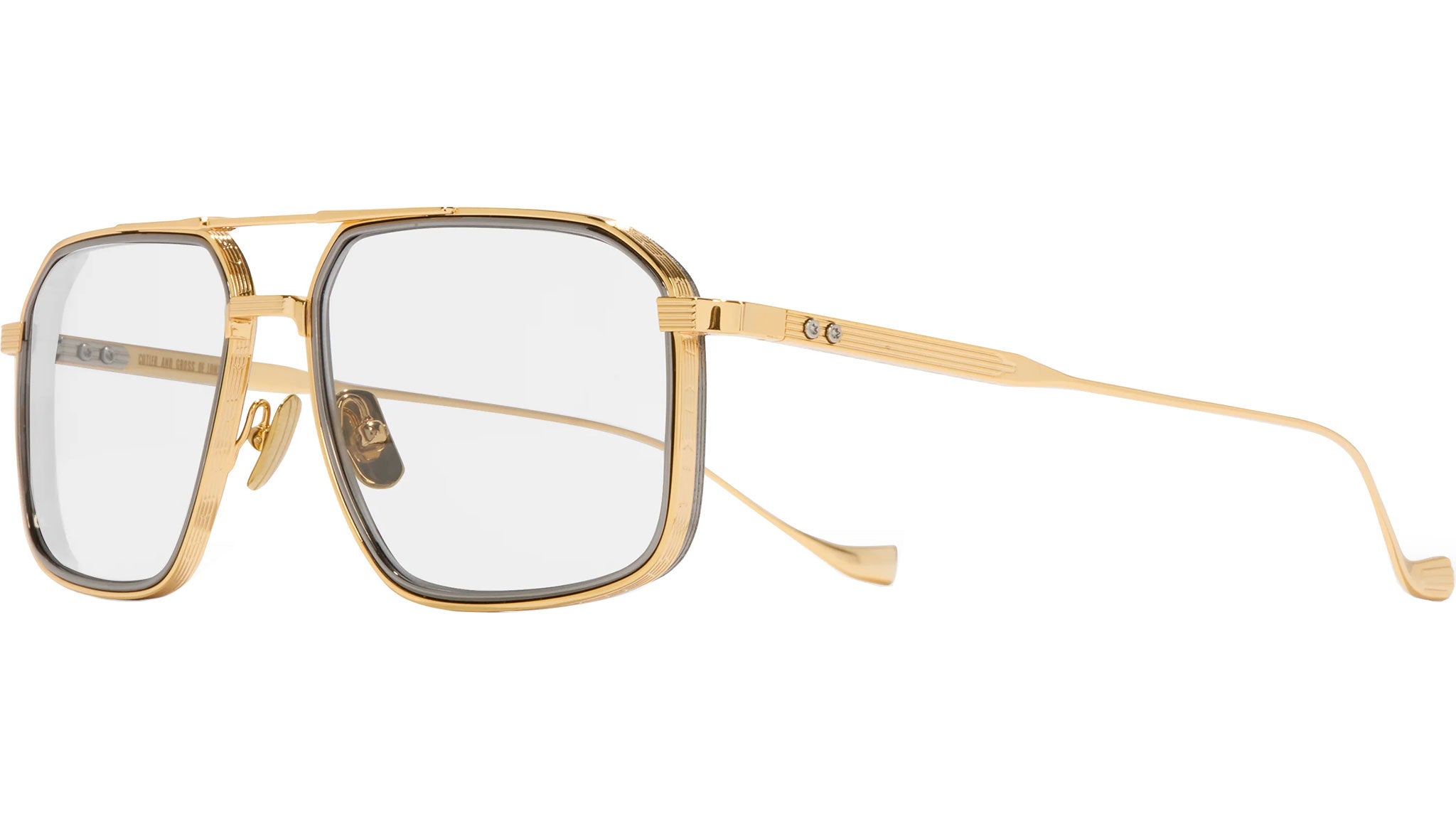 Cutler and Gross 1971 Sun 03 Sunglasses Gold Silver - eye-oo.com