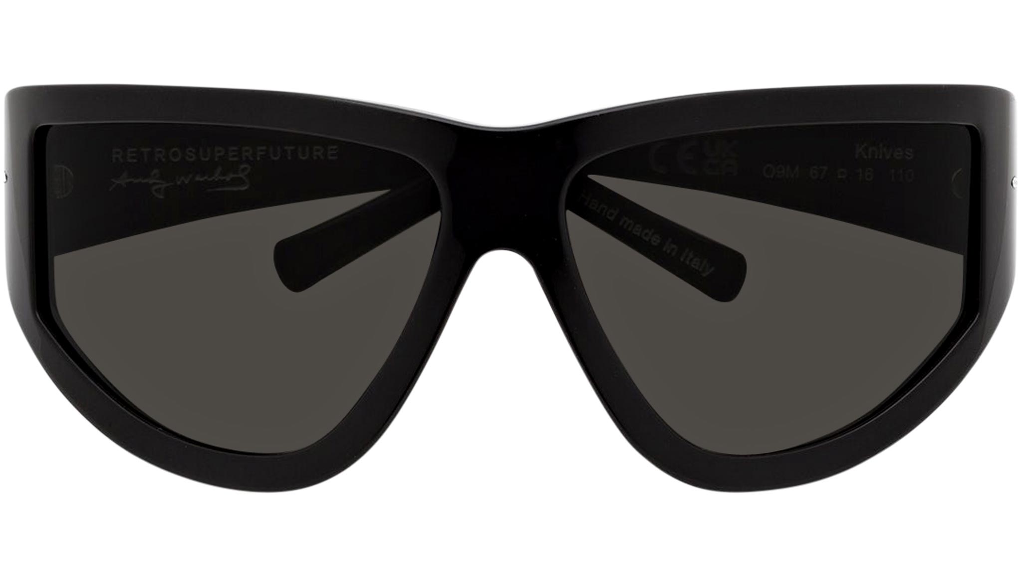 Retrosuperfuture Eyewear Andy Warhol Knives Black Sunglasses O9M