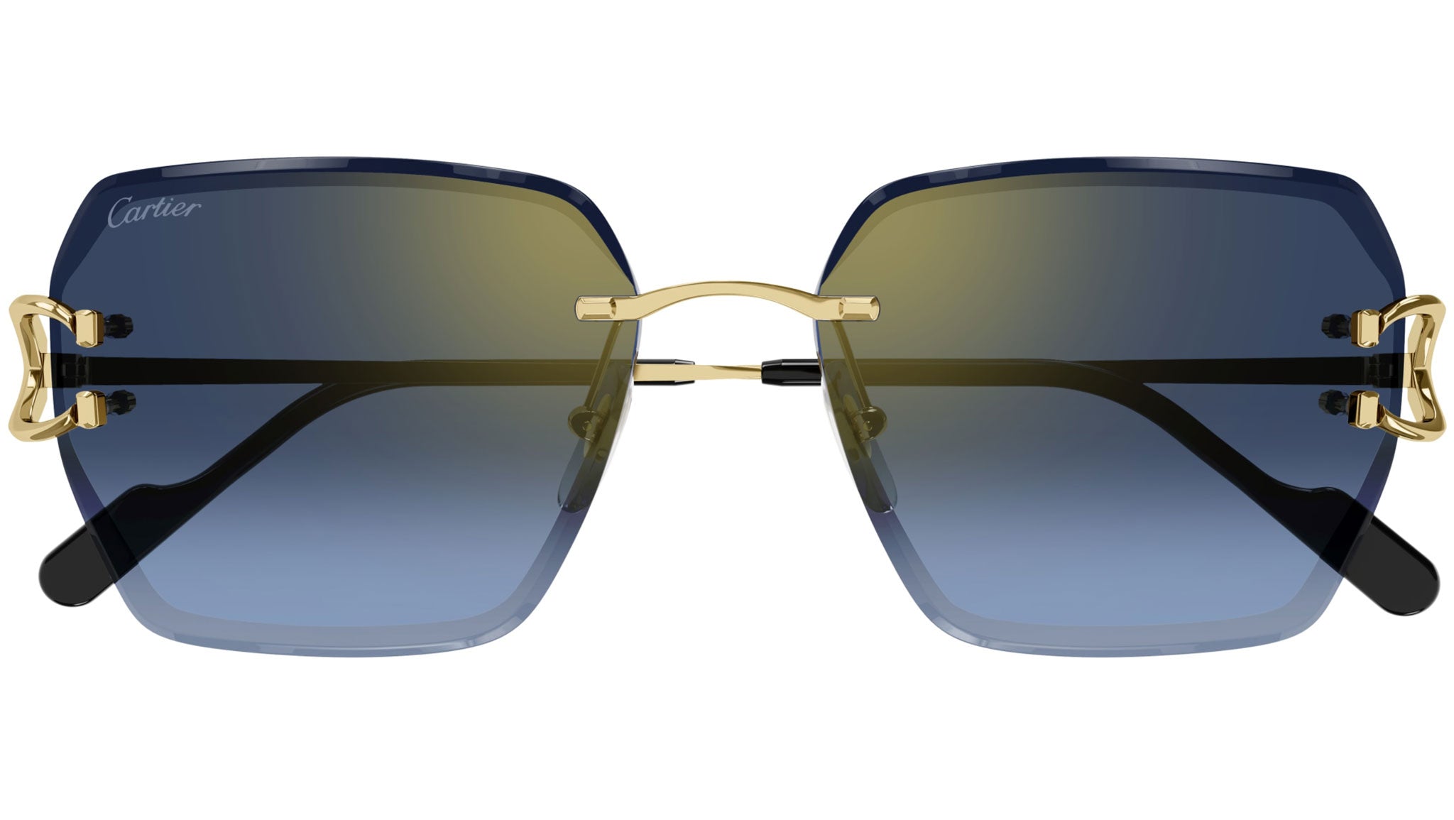 Cartier CT0466S-002 Sunglasses Gold Blue Metal Cartier CT0466S 002 Sunglasses - US main image 2