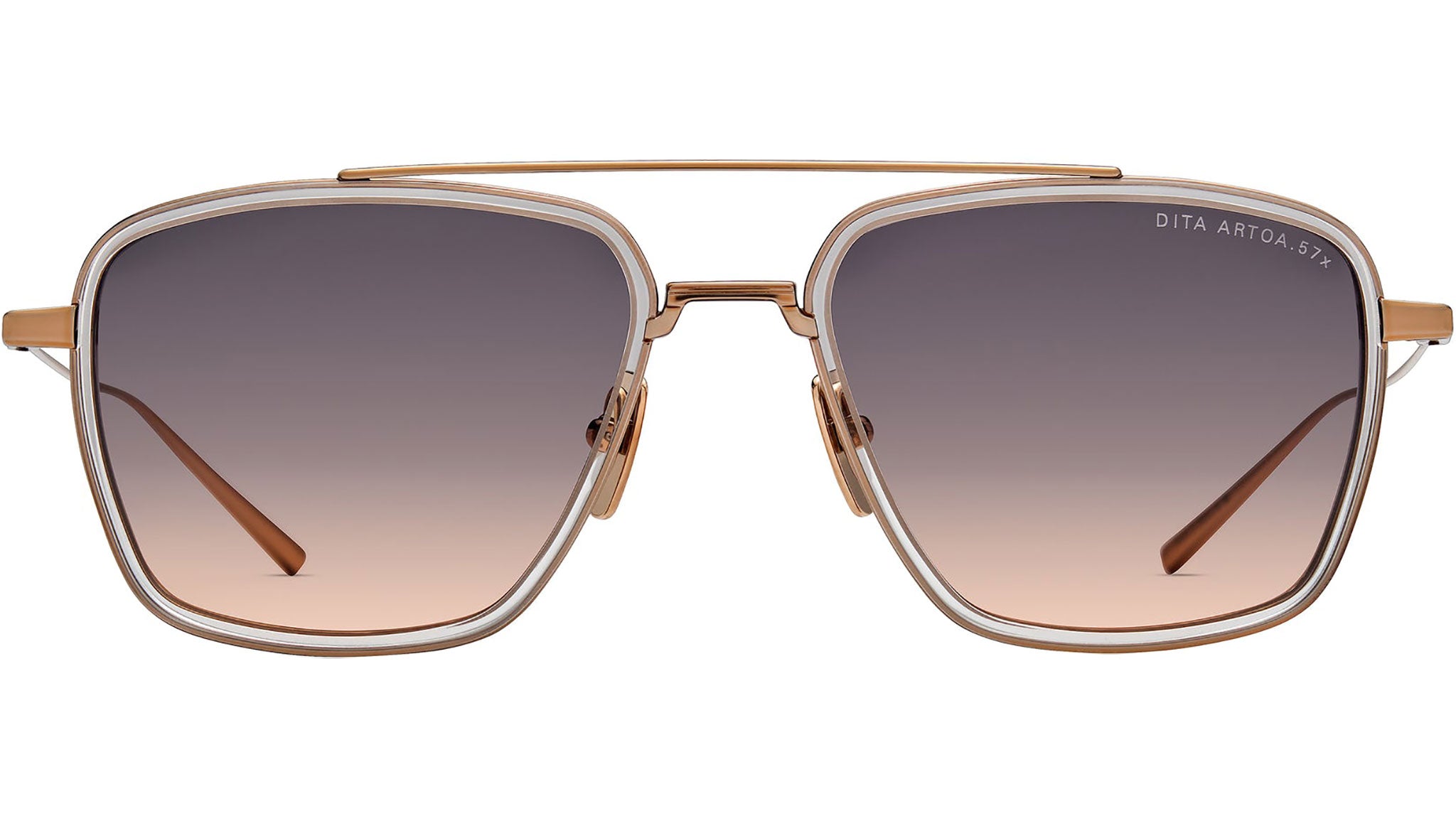 Dita Artoa.57x DTS476 Sunglasses 02 Rose Gold Crystal Clear - eye