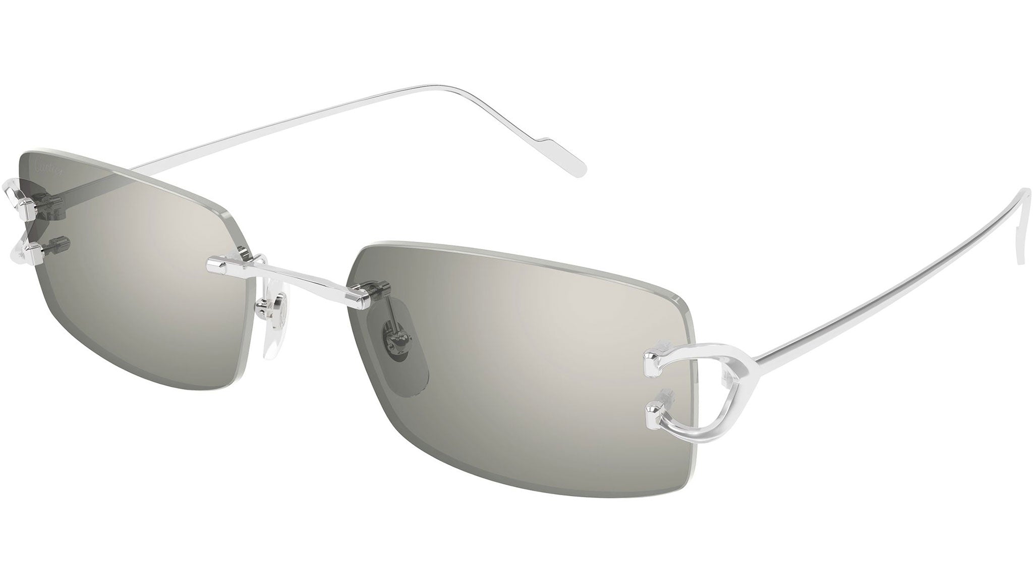 Cartier CT0605S Sunglasses 002 Shiny Silver - eye-oo.com