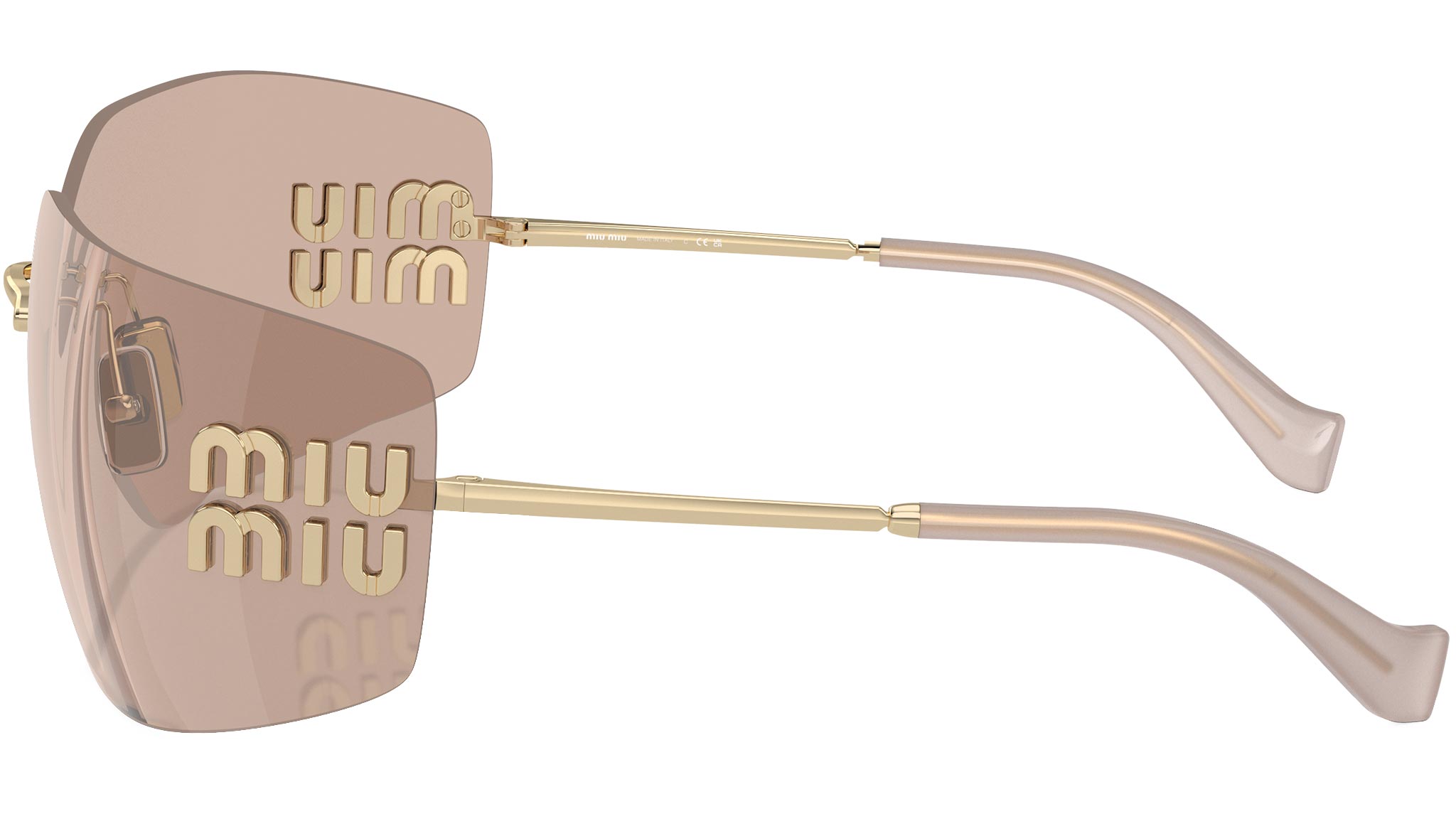 Miu Miu 0MU 54YS Sunglasses ZVN20F Gold - eye-oo.com