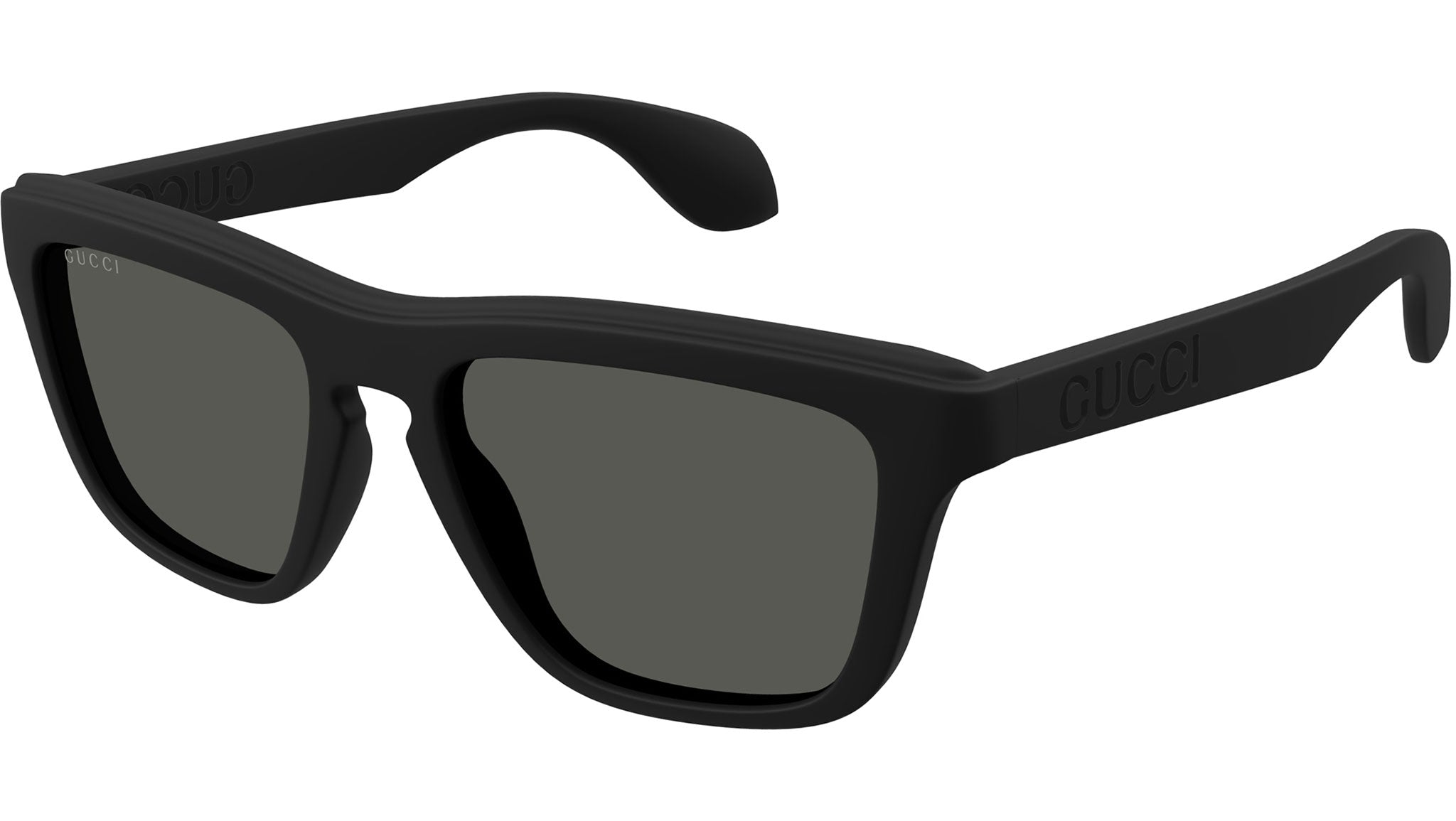 Gucci GG1571S 001 Black Grey Rectangular Sunglasses - eye-oo.com display picture 1