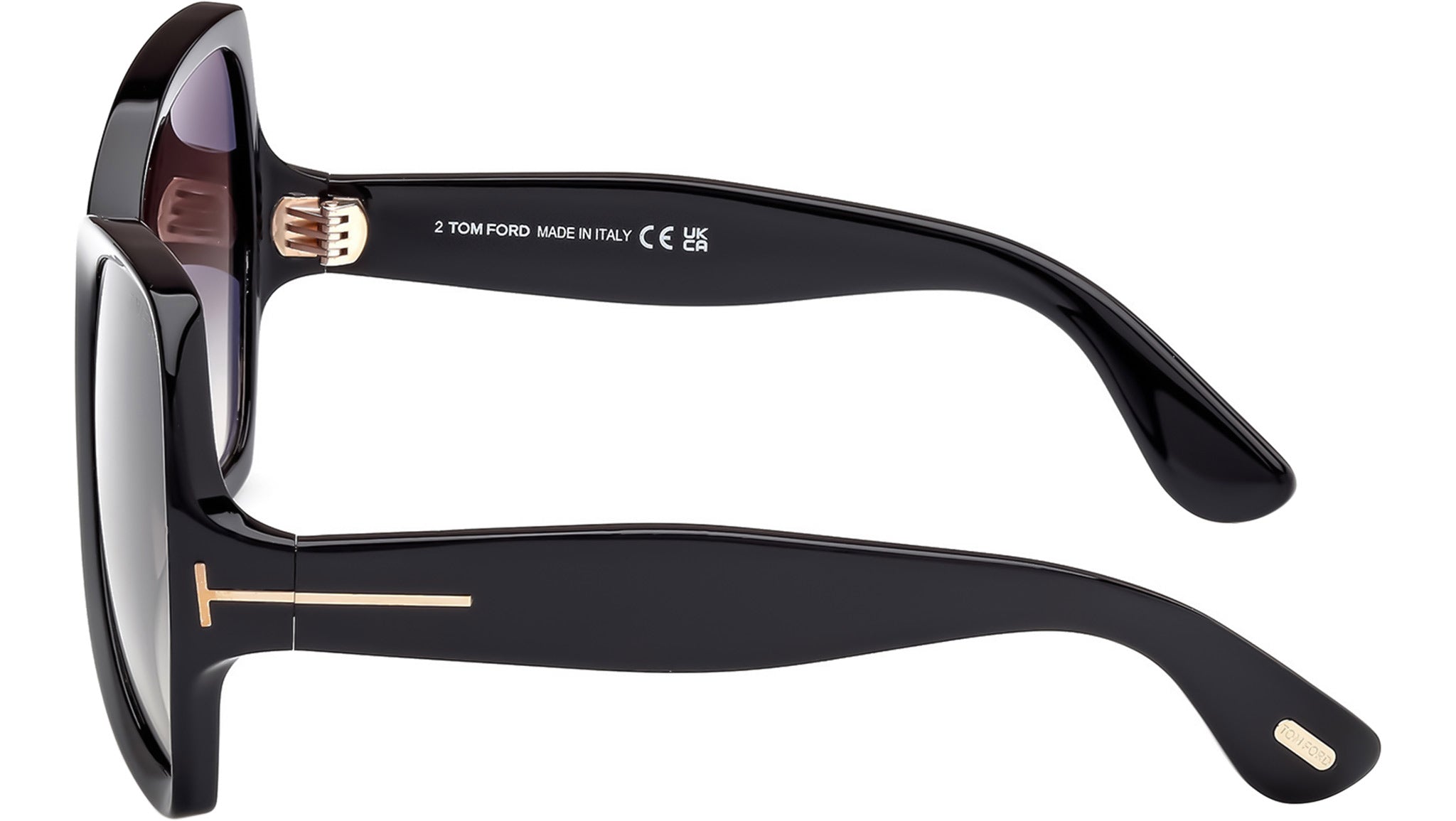 Tom Ford Jerry Sunglasses FT1222 01B Shiny Black - eye-oo.com display picture 2
