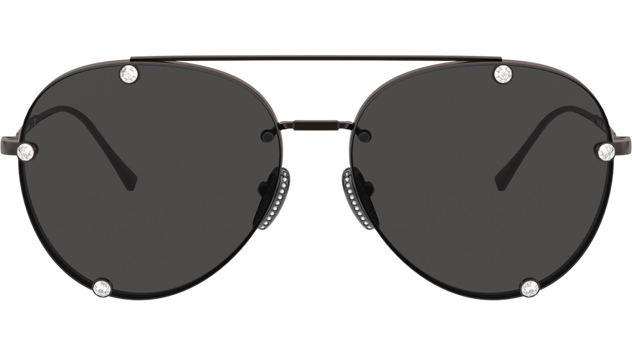 Valentino Dark Gray Aviator Sunglasses Valentino XVI VLS100 Aviator Sunglasses | Fashion Eyewear US main image 4