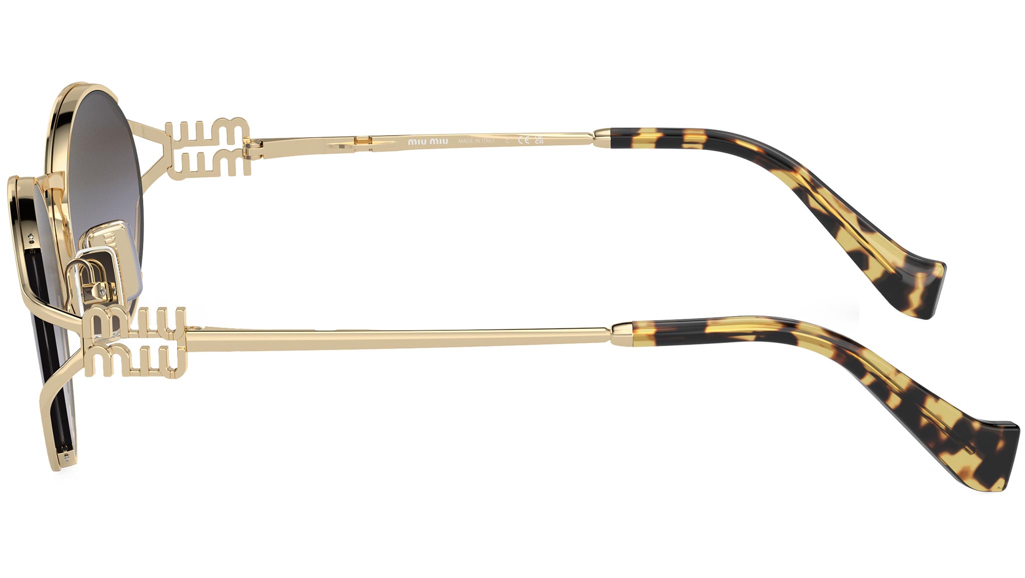 Miu Miu MU 52YS Sunglasses ZVN5D1 Gold - eye-oo.com