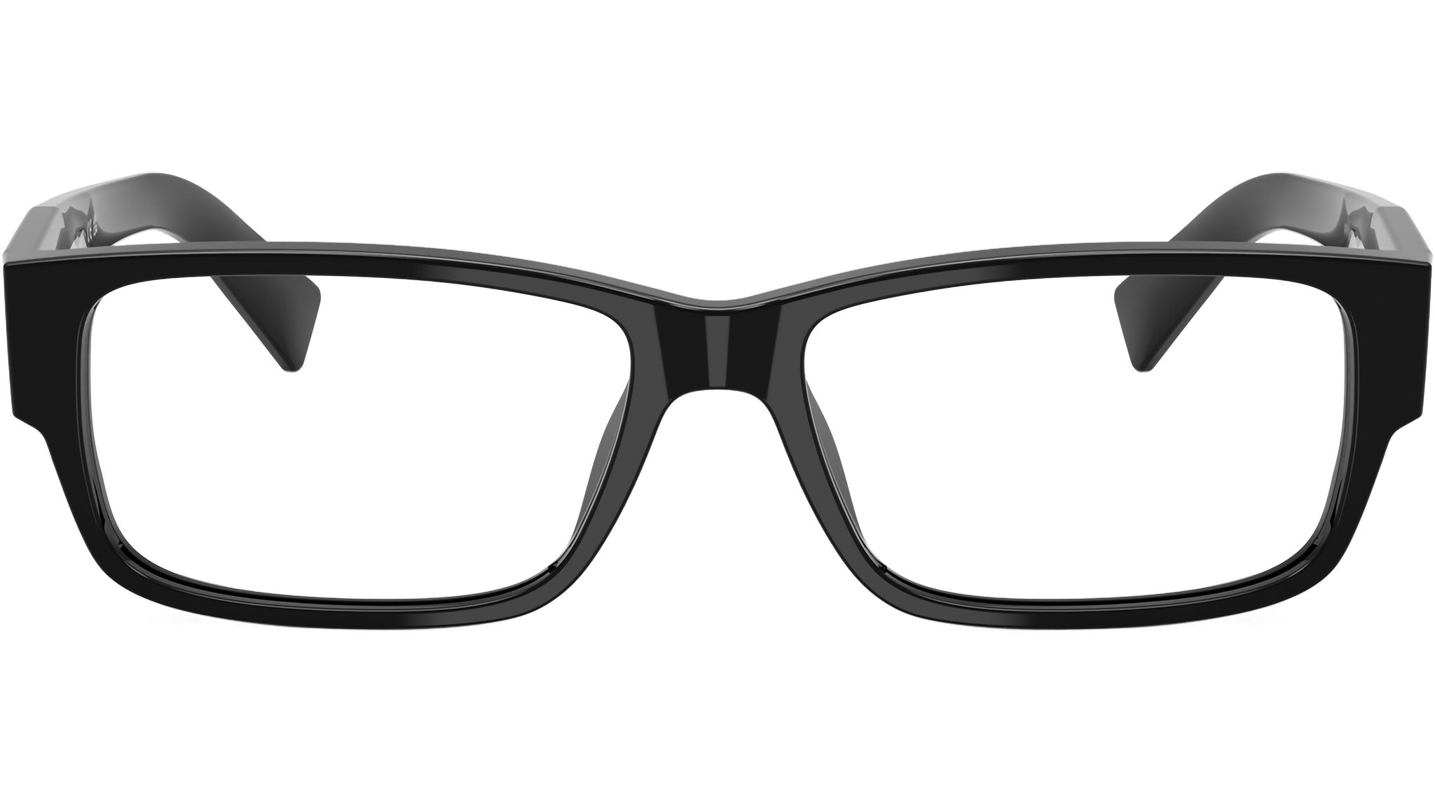 Prada Black Rectangular Eyeglass Frames with Original Case Prada PR A19V Eyeglasses 16K1O1 Black - eye-oo.com main image 4