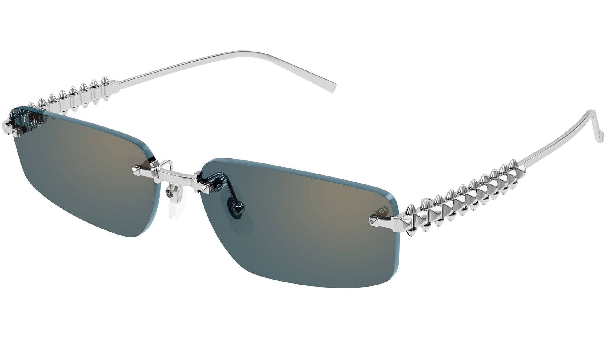 Cartier CT0544S Sunglasses 004 Shiny Silver - eye-oo.com