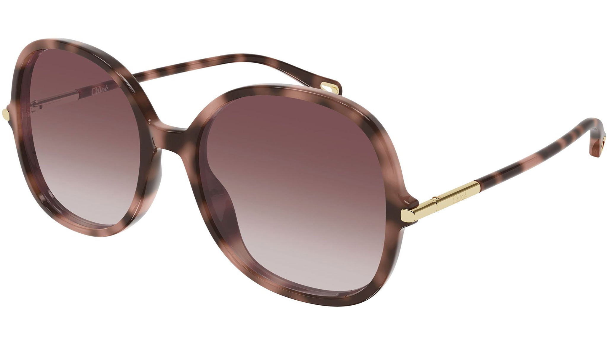 NWT Chloé Geo 58mm sunglasses with Havana Frame and Gradient Blue Lenses Chloe Gayia 58mm Acetate Semi-Shield Sunglasses - Bergdorf  main image 3