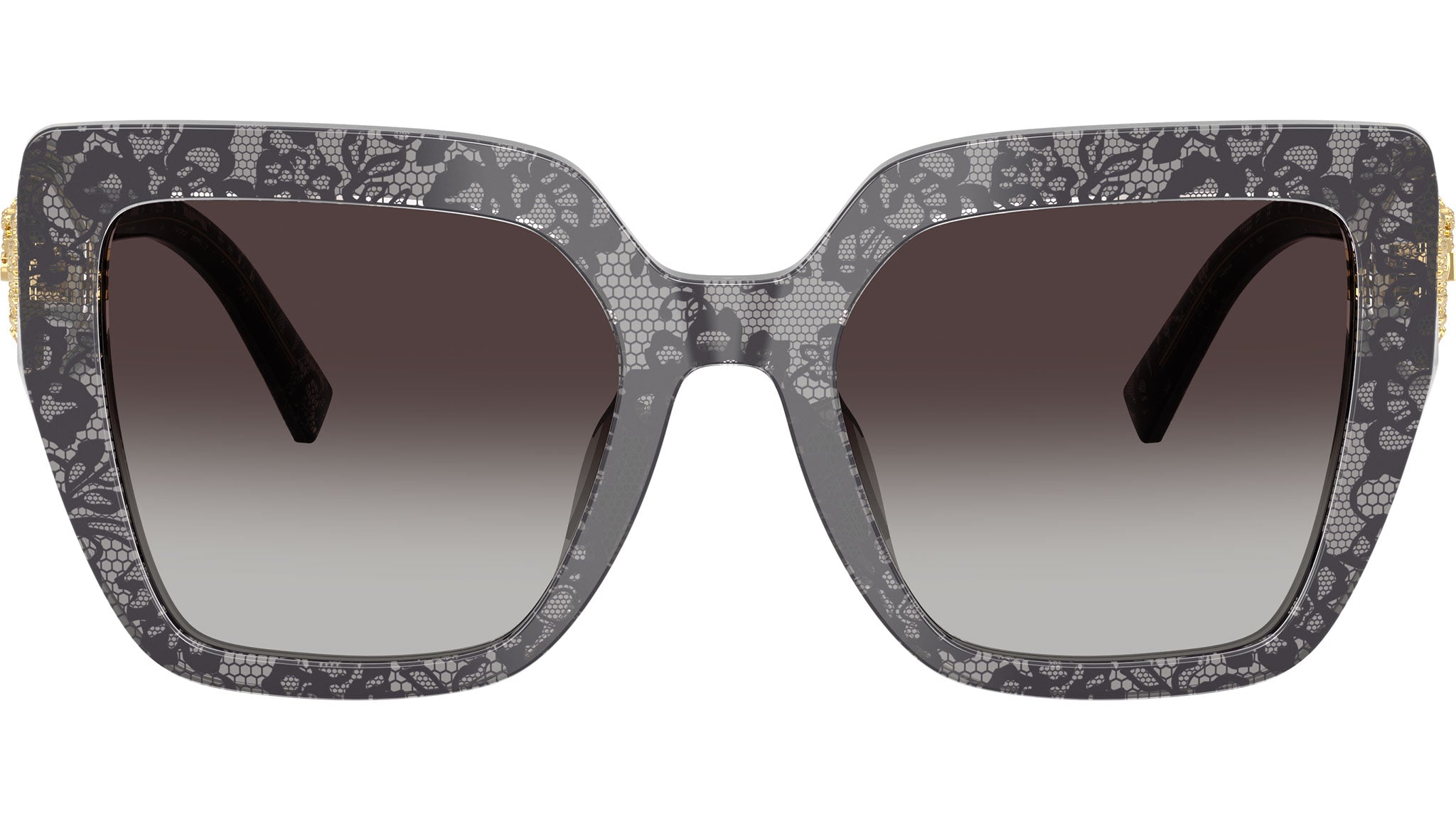 DG4538 Dolce & Gabbana Sunglasses 34718G Print Black Lace 