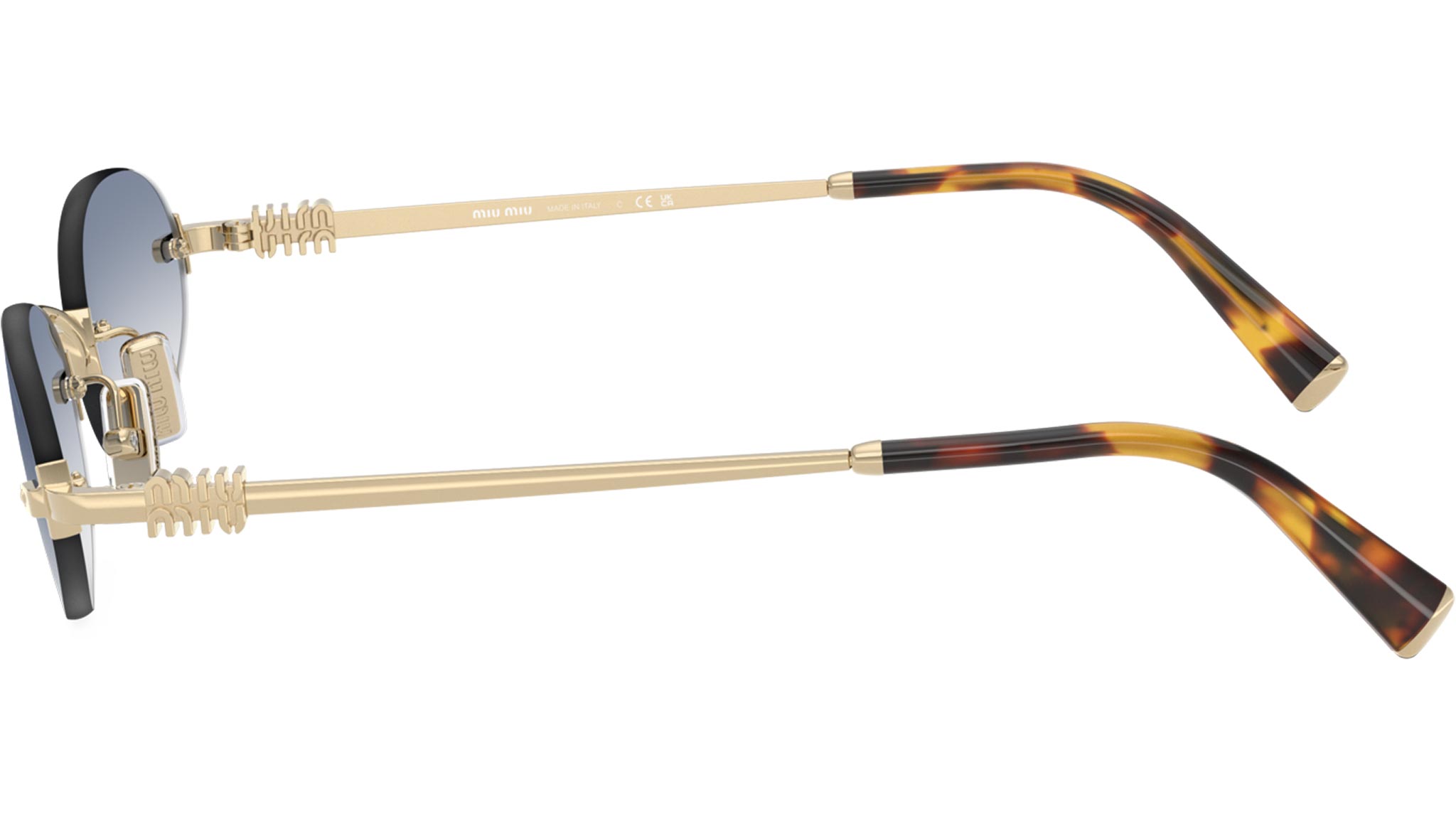 MU A54S Miu Miu Sunglasses ZVN80O Pale Gold - eye-oo.com