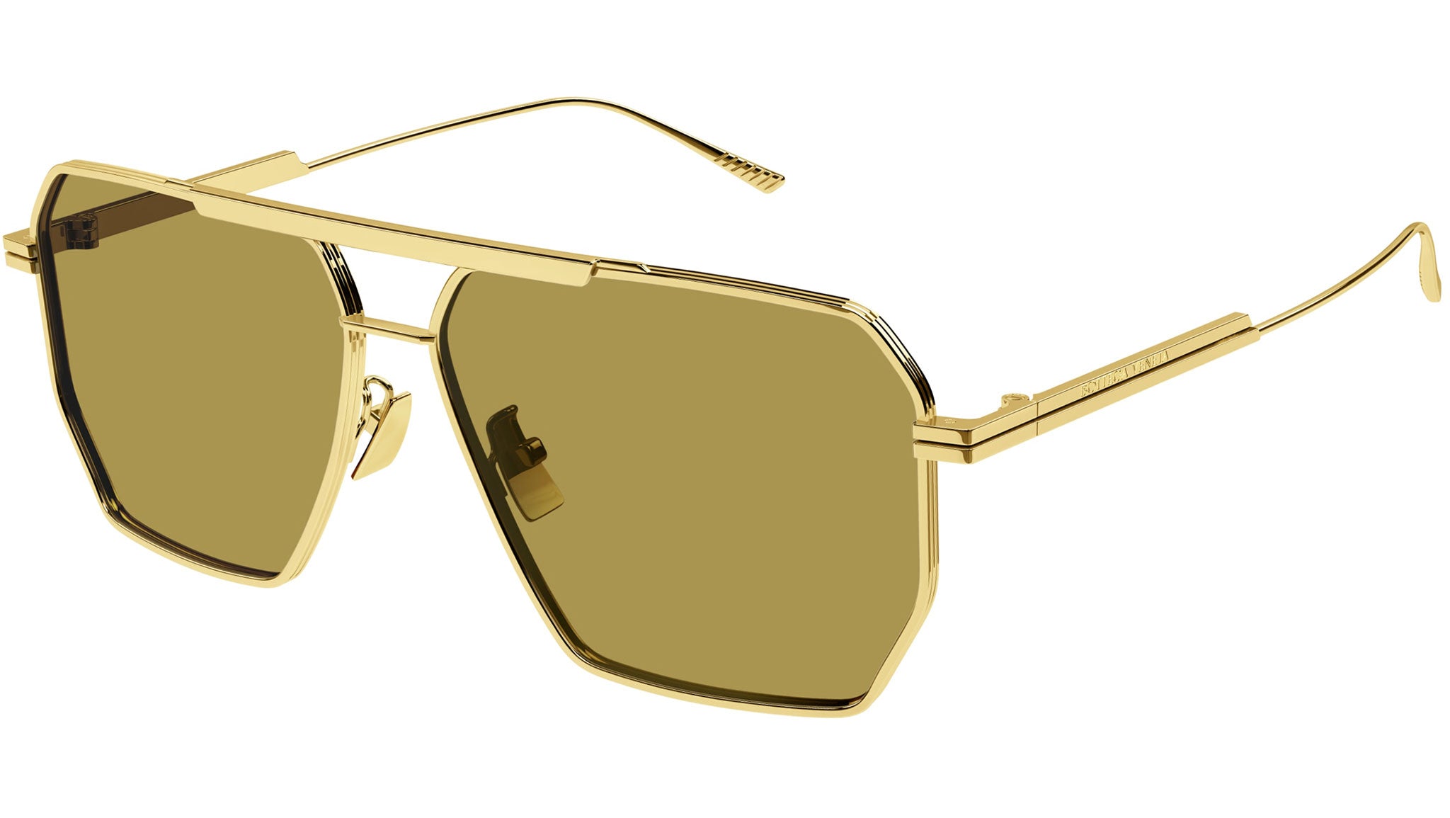 Bottega Veneta BV1012S Sunglasses 008 Shiny Gold - eye-oo.com