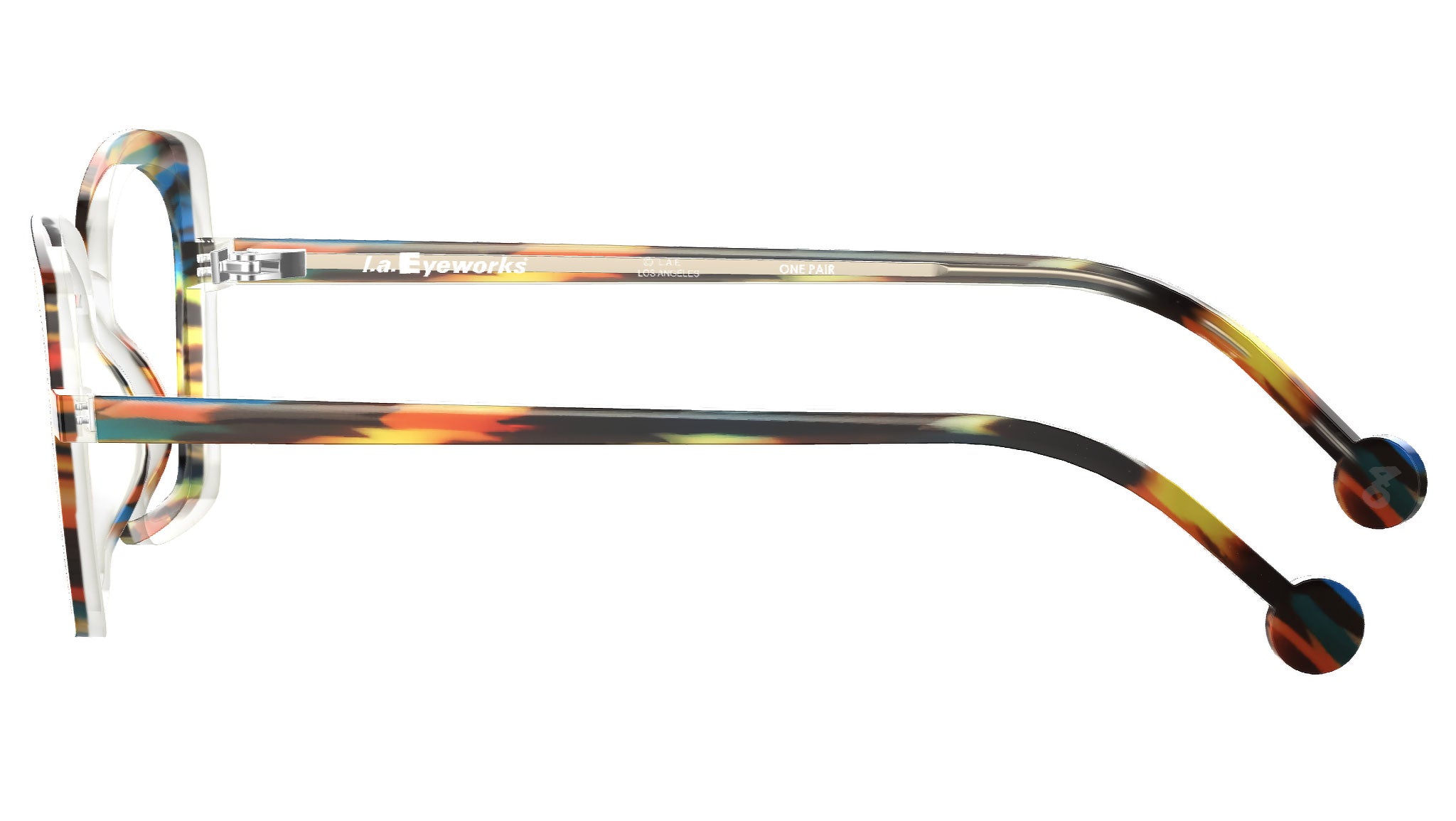 l.a. Eyeworks Loquat 984 Optical Frame Multicolor Orange 
