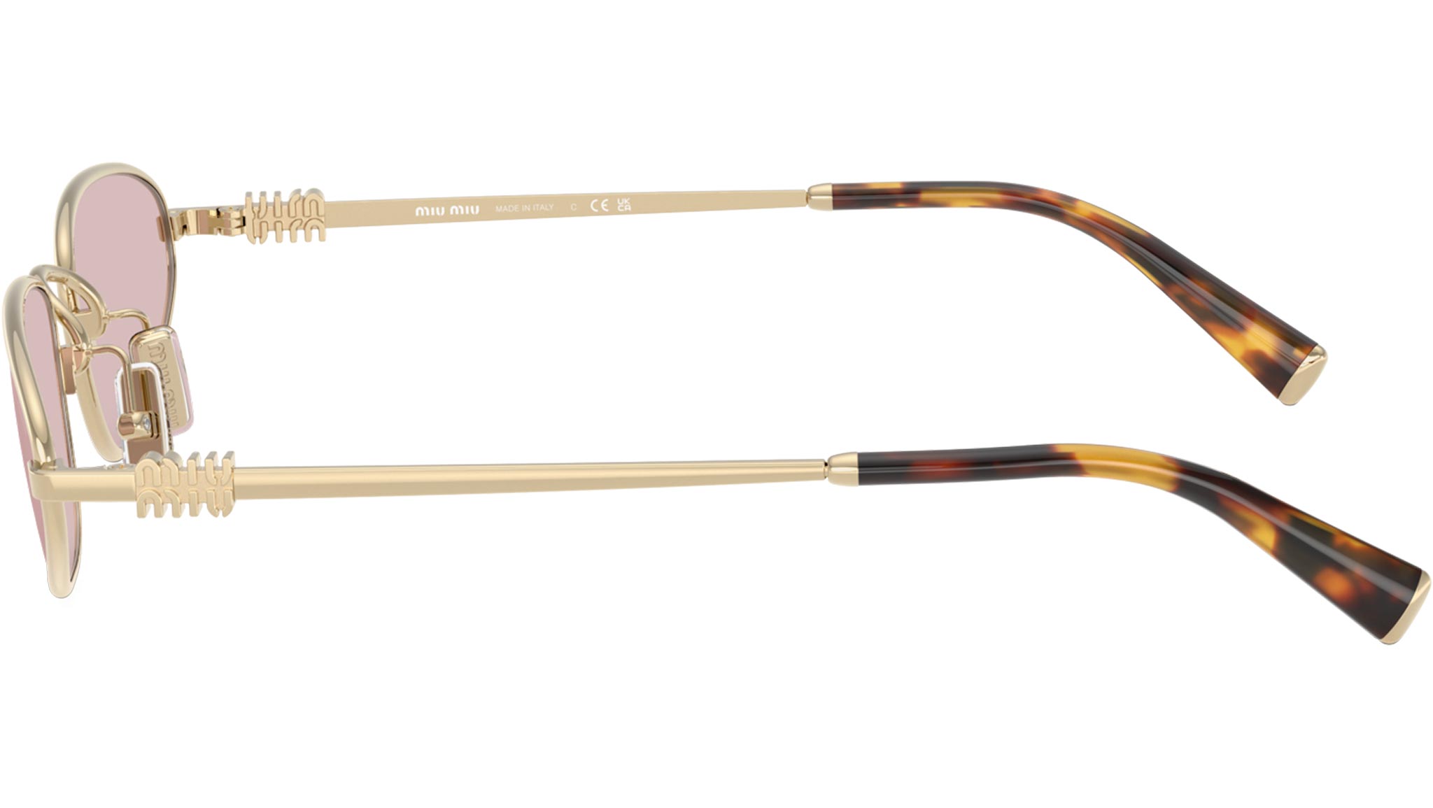 MU A52S Miu Miu Sunglasses ZVN4I0 Pale Gold - eye-oo.com