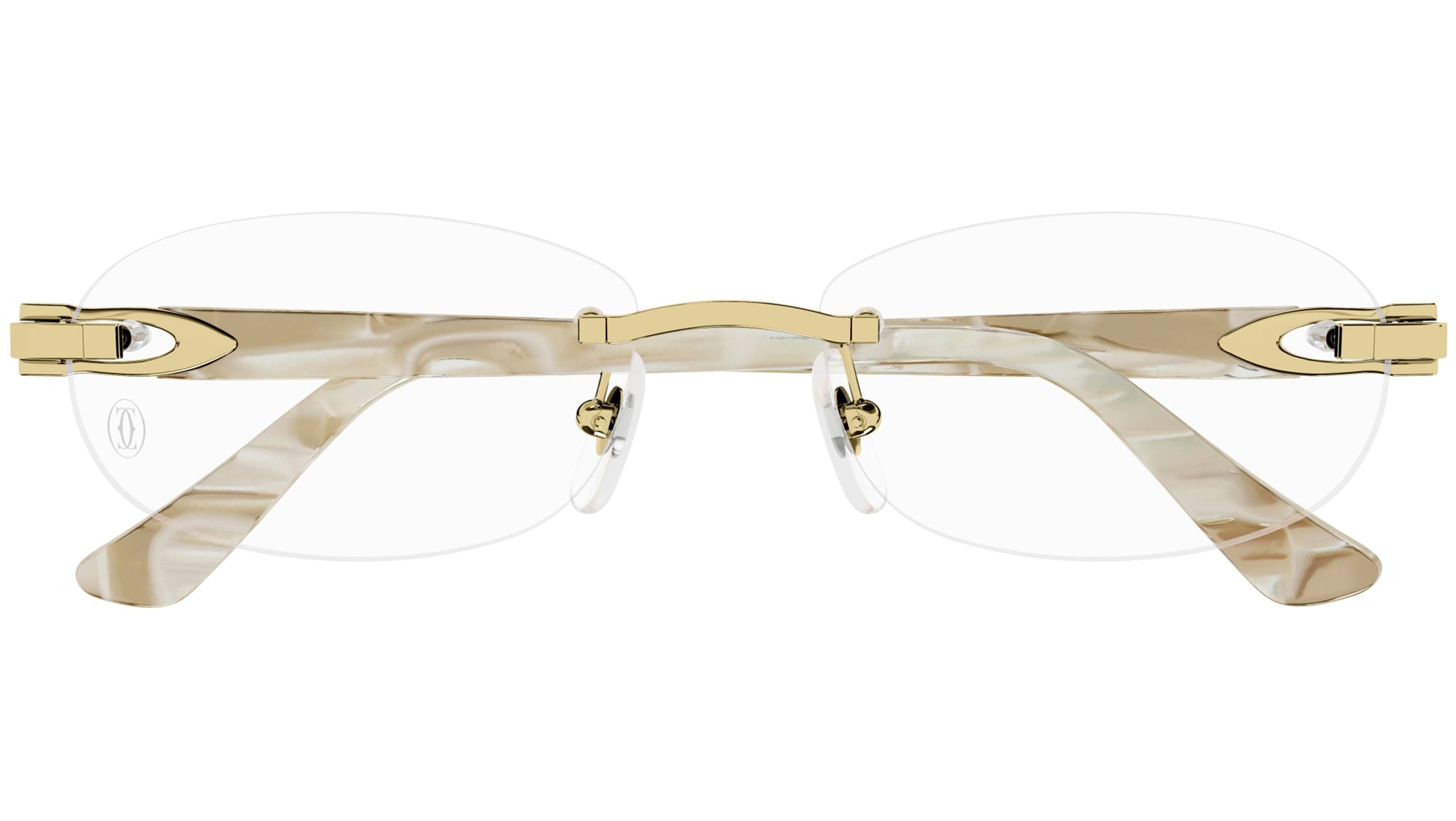 Cartier CT0455OJ 003 Eyeglasses Shiny Gold - eye-oo.com