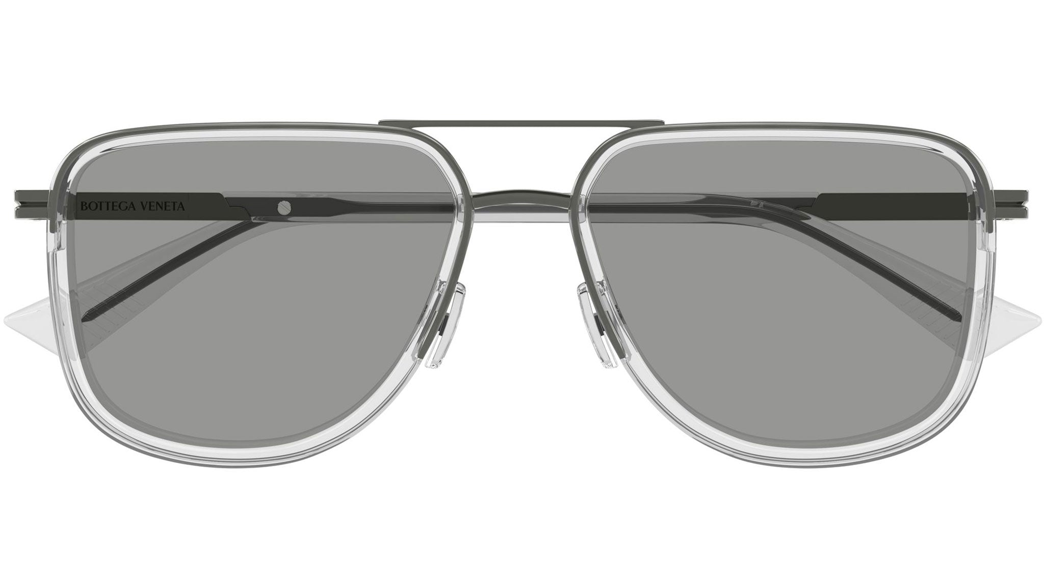 BV1463S Bottega Veneta Pilot Sunglasses 004 Ruthenium - eye  display picture 3