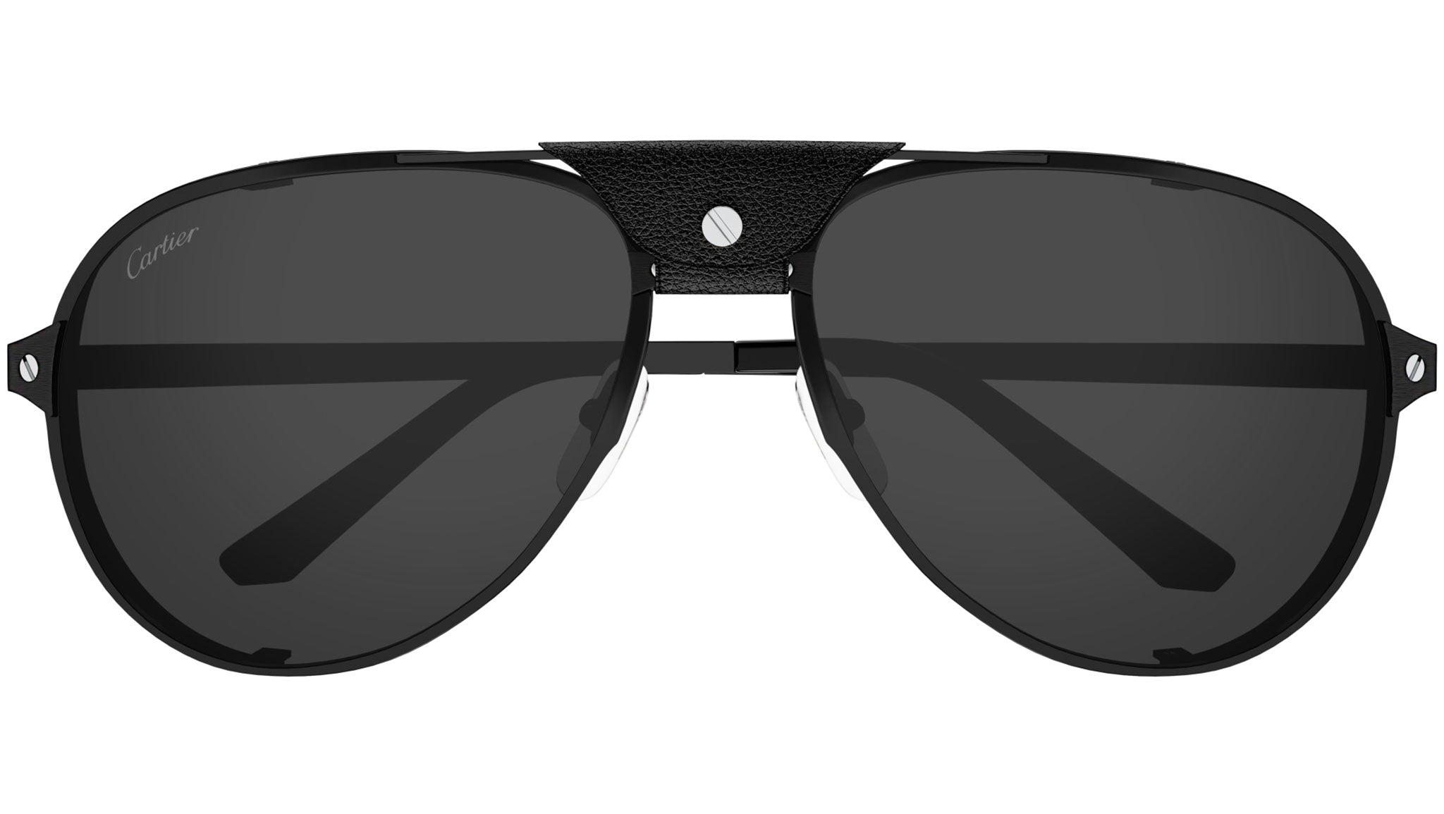 Cartier CT0296S 003 Sunglasses Shiny Black Grey - eye-oo.com