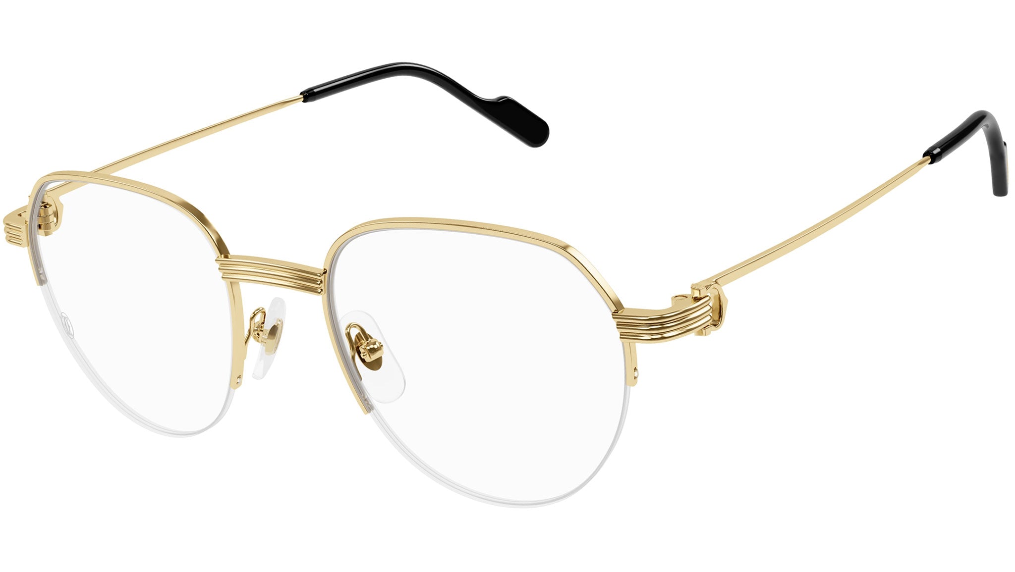 Cartier CT0446O 001 Eyeglasses Shiny Gold
