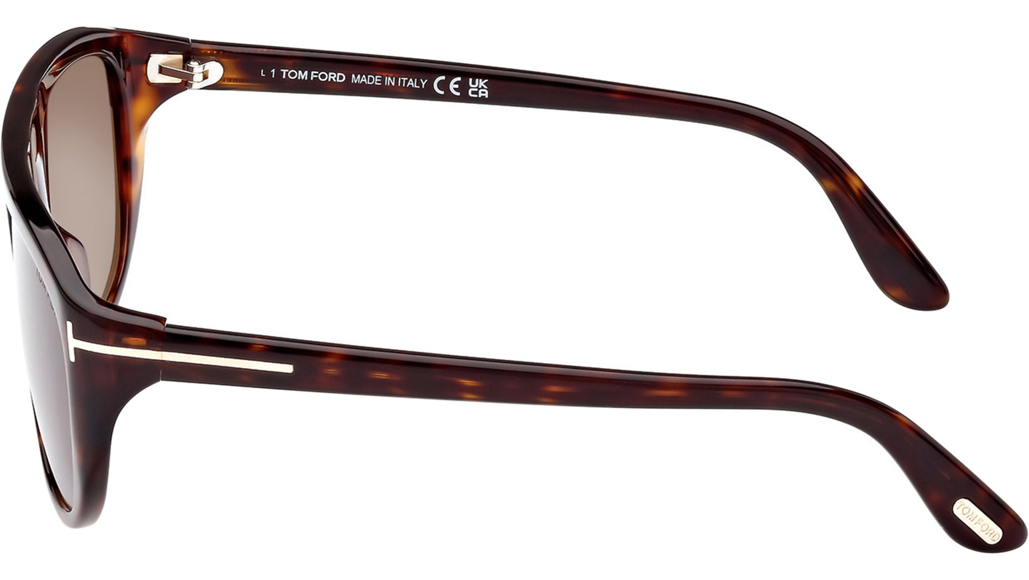 Tom Ford Edward-02 Sunglasses FT1002 52B Dark Havana - eye  display picture 1