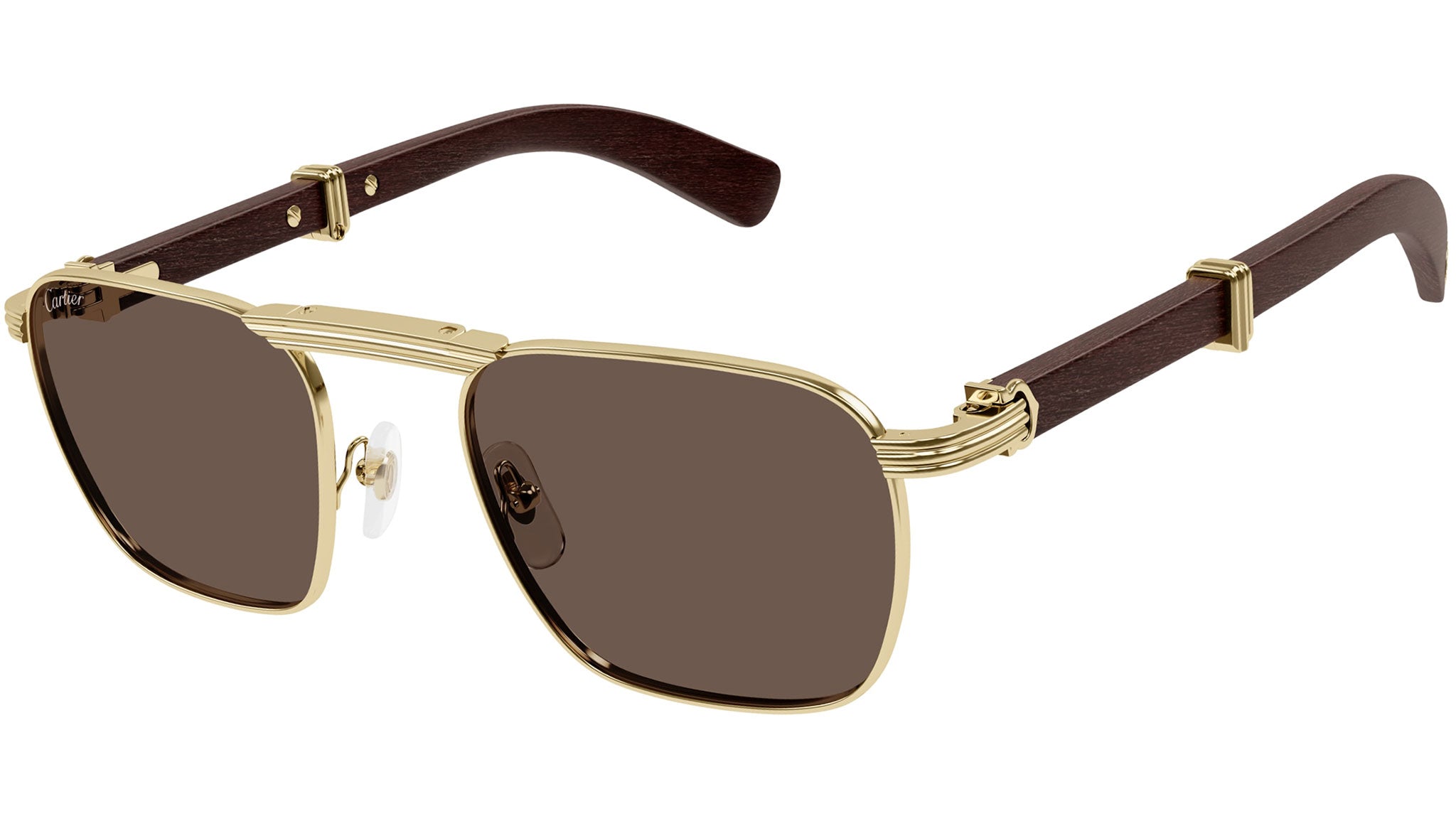 Cartier CT0428S 001 Sunglasses Shiny Gold - eye-oo.com