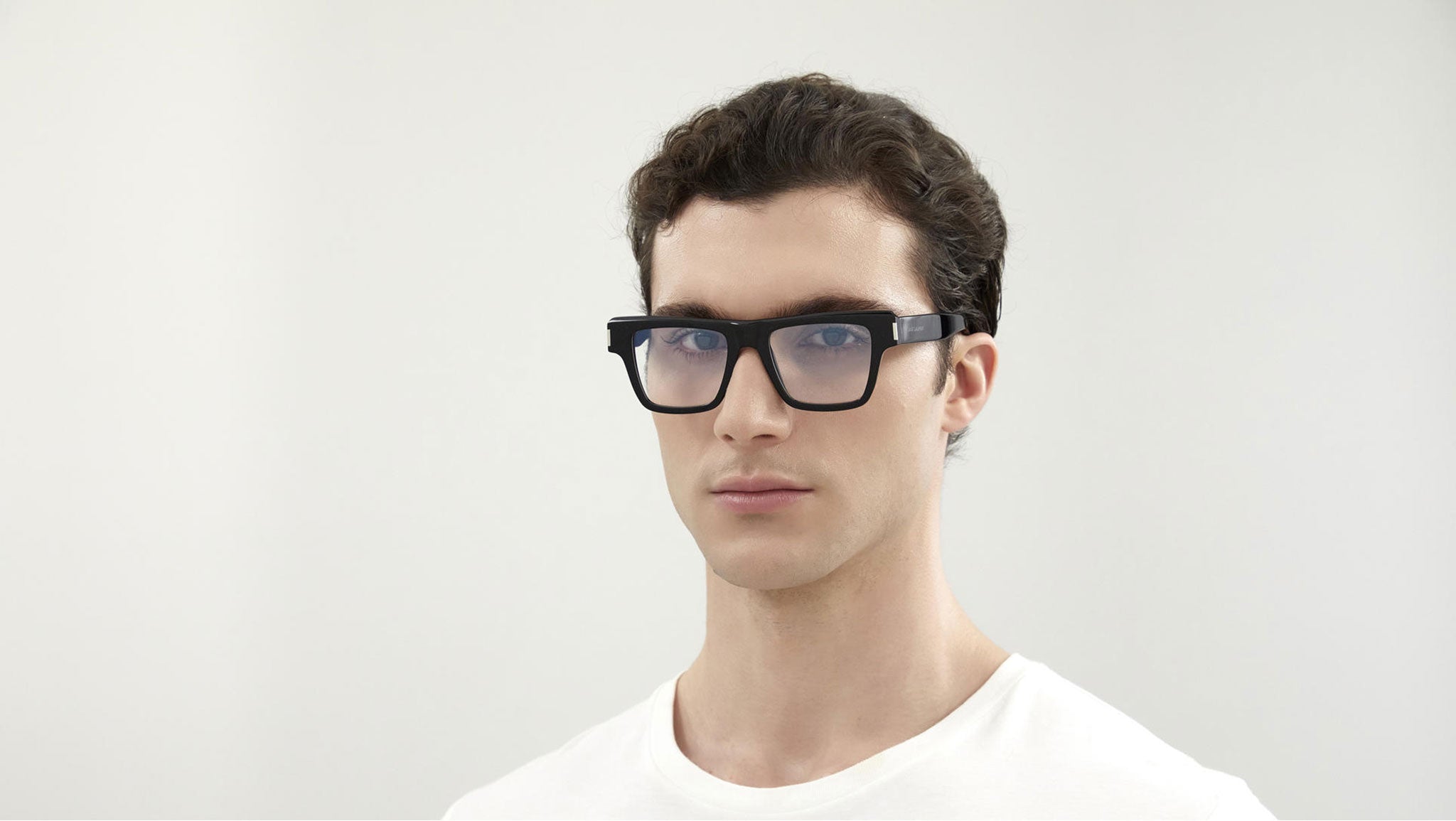 Saint Laurent SL 469 Opt 001 Shiny Black Optical Frame - eye-oo.com