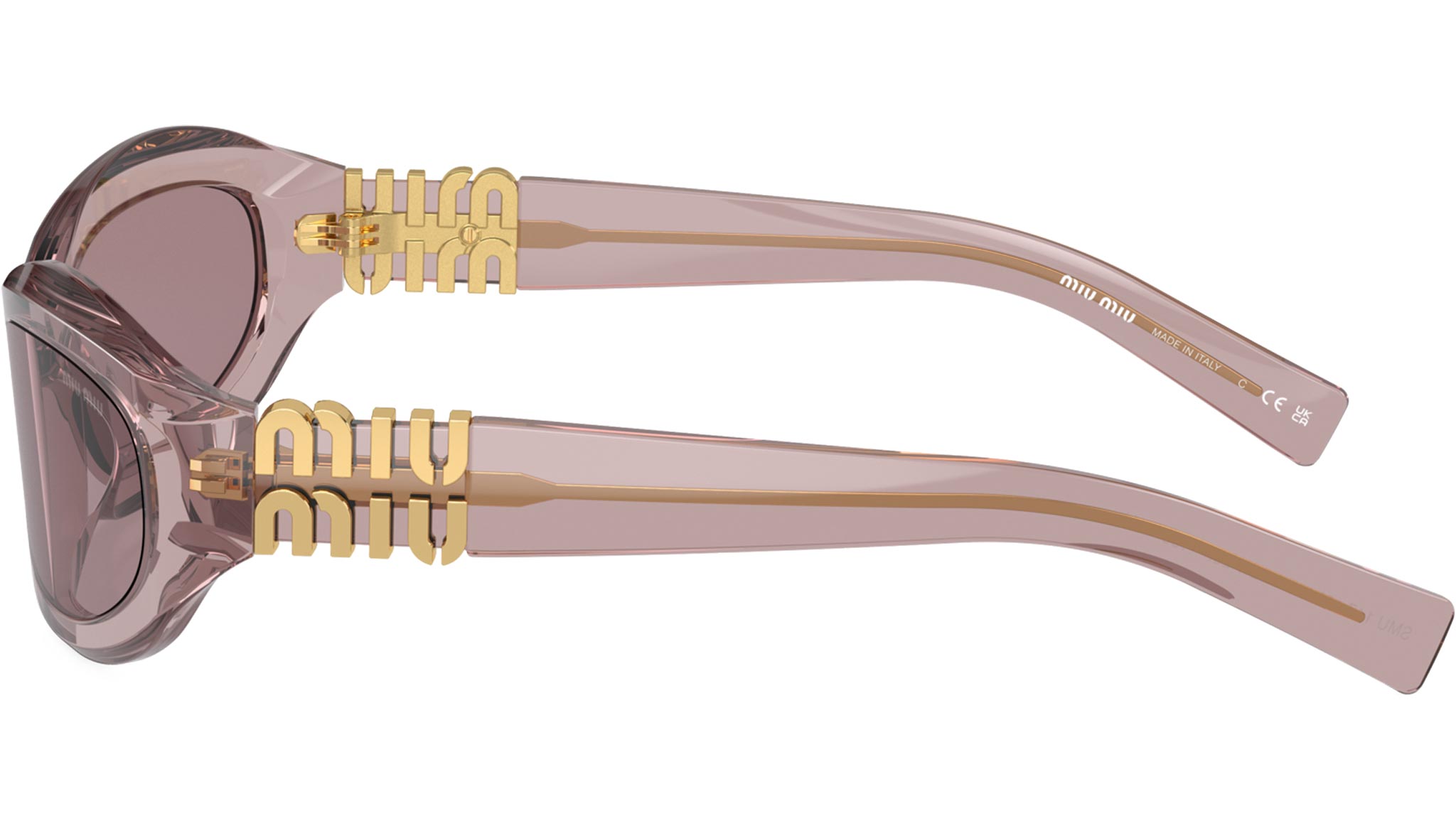 MU 14ZS Miu Miu Sunglasses 12W20I Transparent Mauve - eye-oo.com