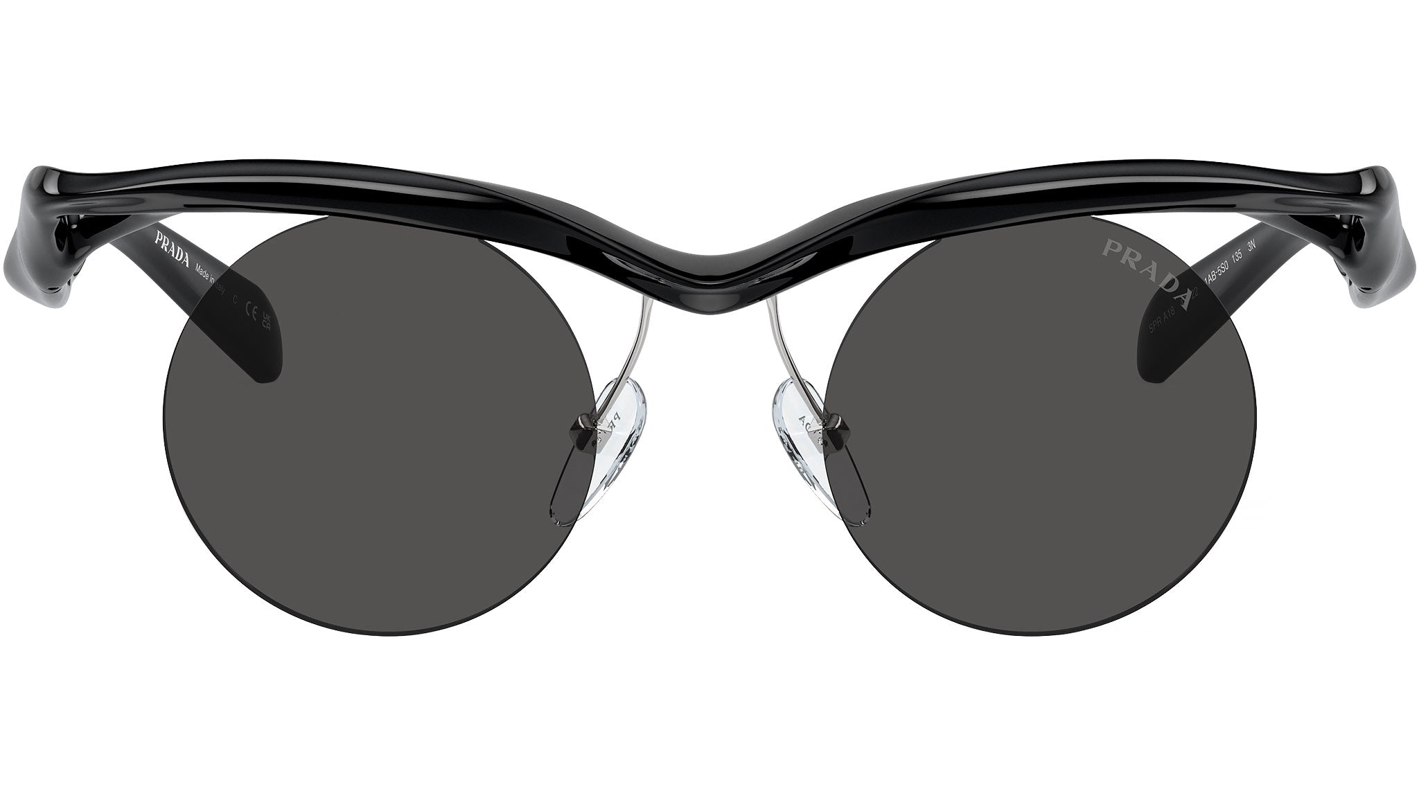 Prada PR A18S Sunglasses 1AB5S0 Black - eye-oo.com