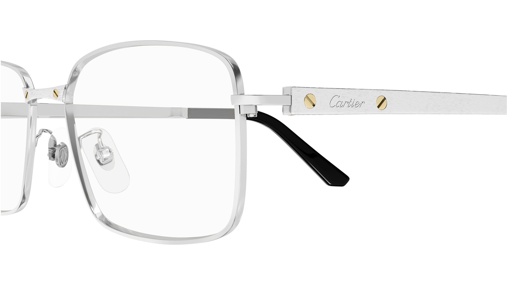 Cartier シルバーフォトフレーム ギフトボックス付き Cartier CT0555OA 002 Eyeglasses Shiny Platinum - eye-oo.com