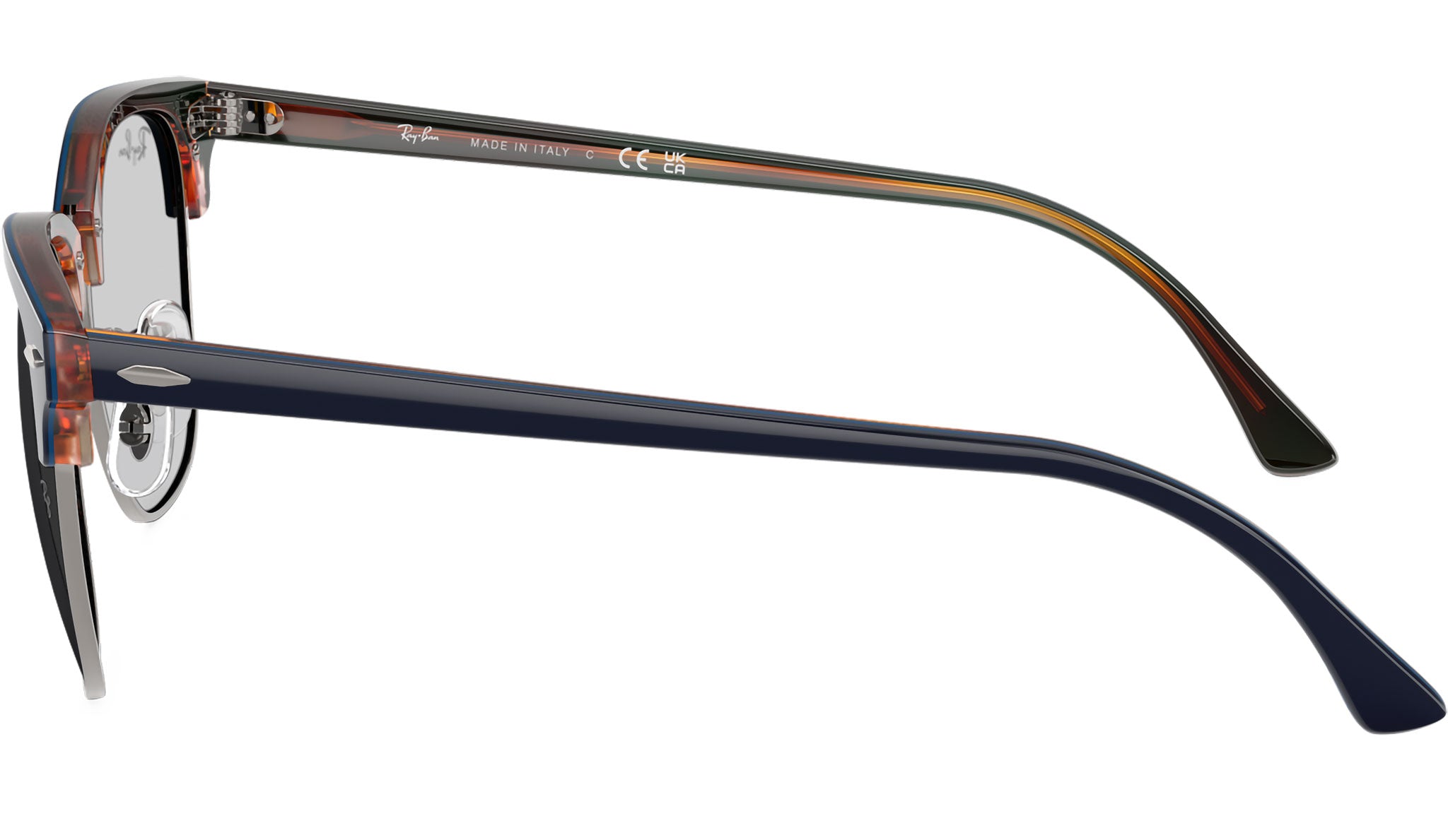 Ray-Ban Clubmaster RB3016 Sunglasses 1278B1 Gunmetal Blue - eye-oo.com