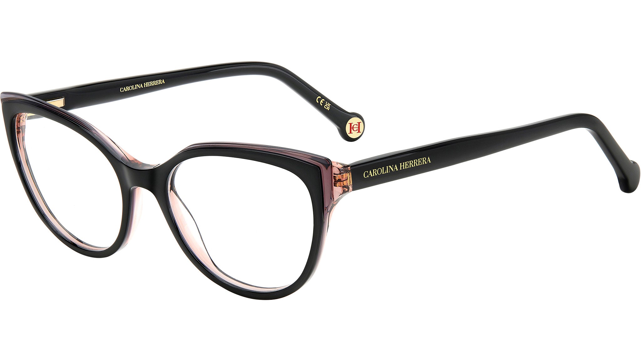 Carolina Herrera Black Acetate Glasses Women\'s (Frames) Carolina Herrera HER 0316 Square Glasses | Fashion Eyewear US main image 4