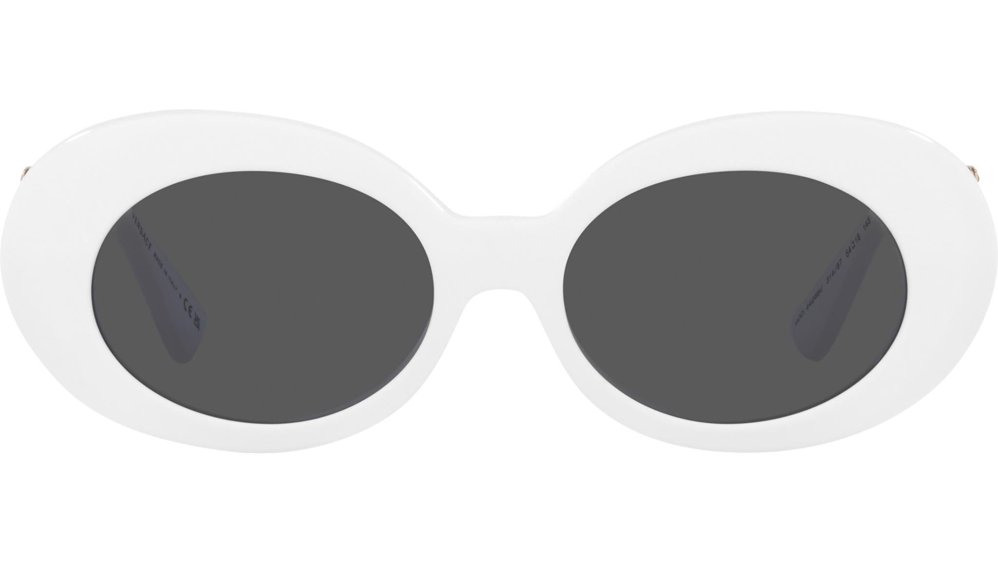 Versace White Round Sunglasses with Black Lenses Amazon.com: Versace Sunglasses VE 4414 314/87 White  main image 4