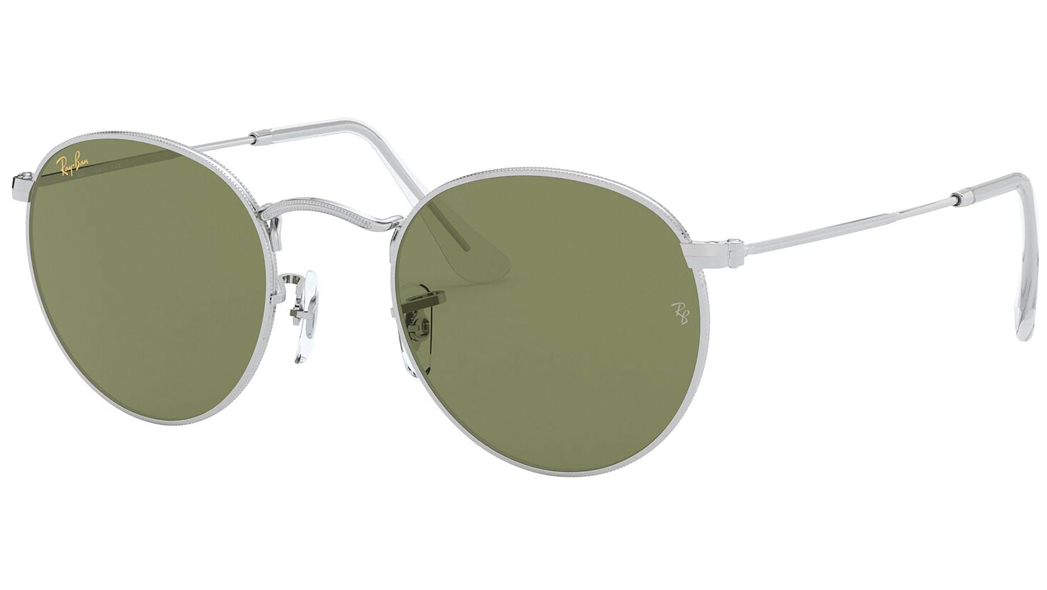 Ray-Ban Round Metal RB3447 91984E Silver Sunglasses - eye-oo.com
