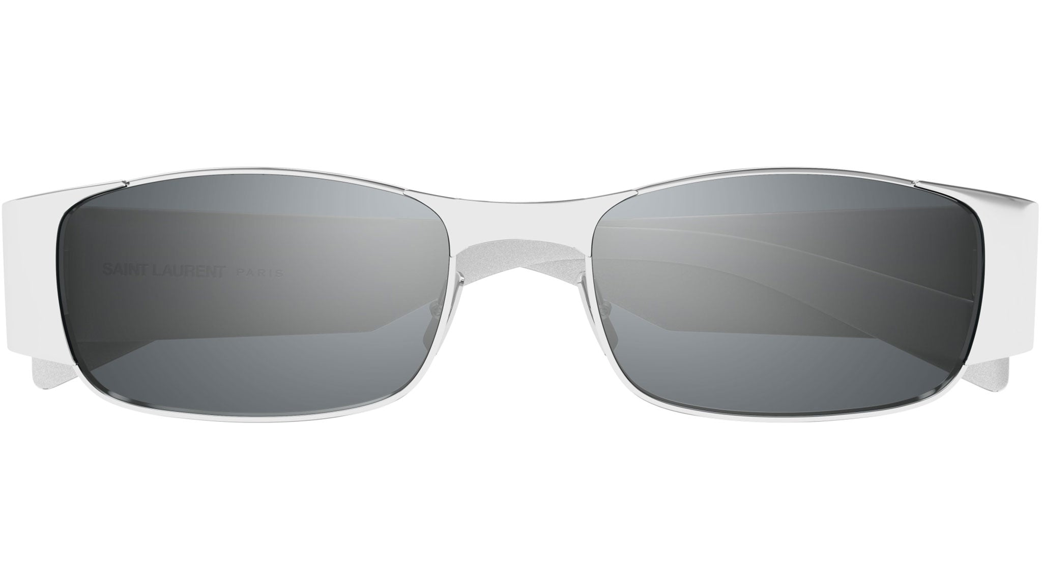 SL 738 Saint Laurent Sunglasses 001 Shiny Silver - eye-oo.com