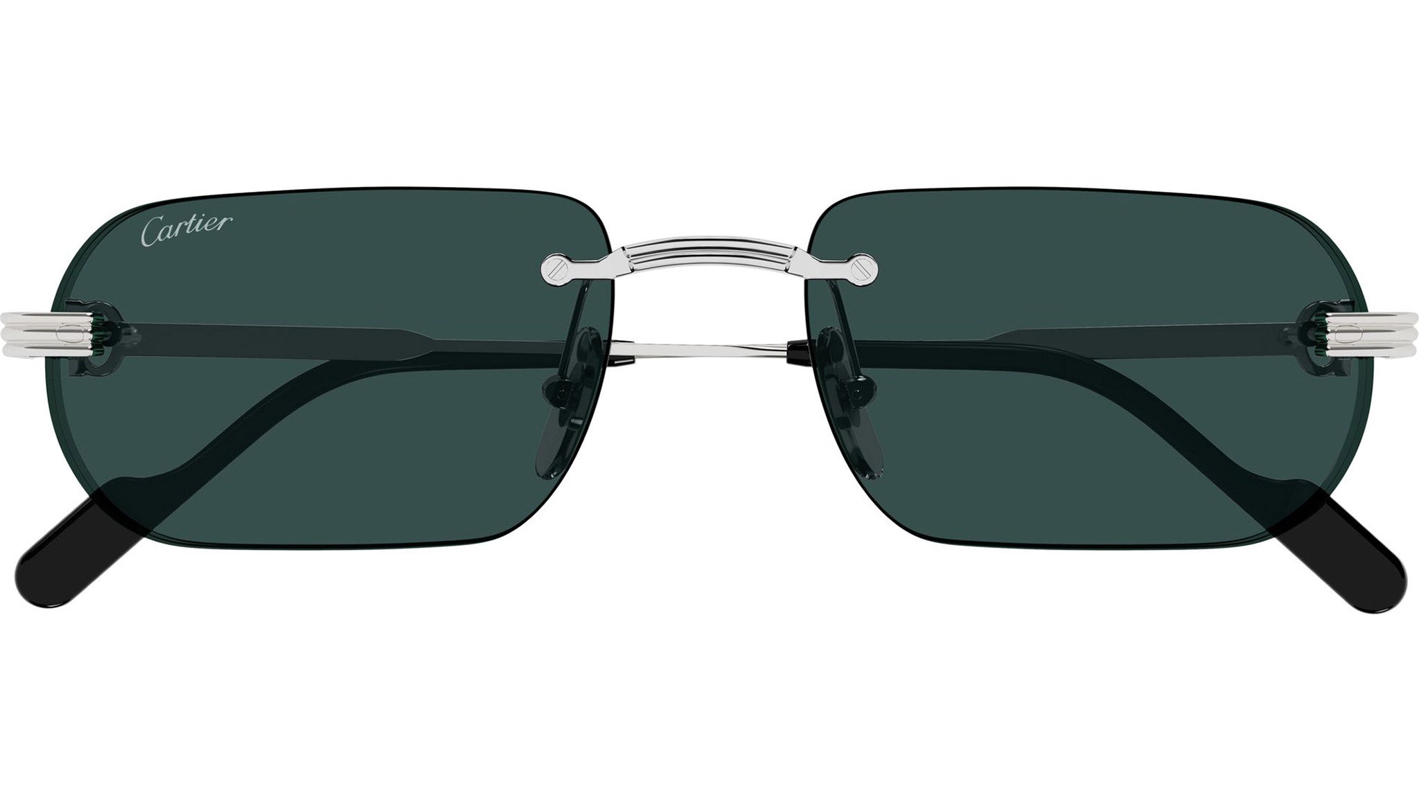 Cartier Première CT0577S Sunglasses 002 Shiny Silver - eye  display picture 2