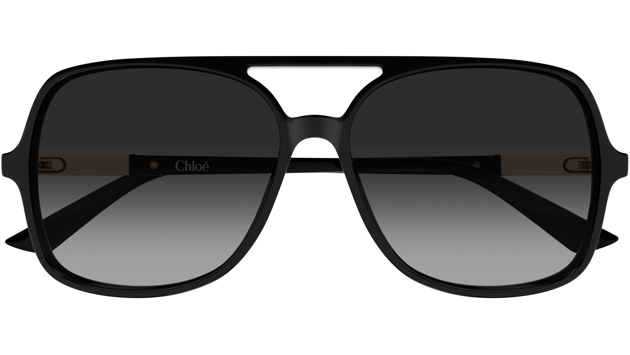 CH0364S Chloé Pilot Sunglasses 001 Black Gradient Grey - eye-oo.com