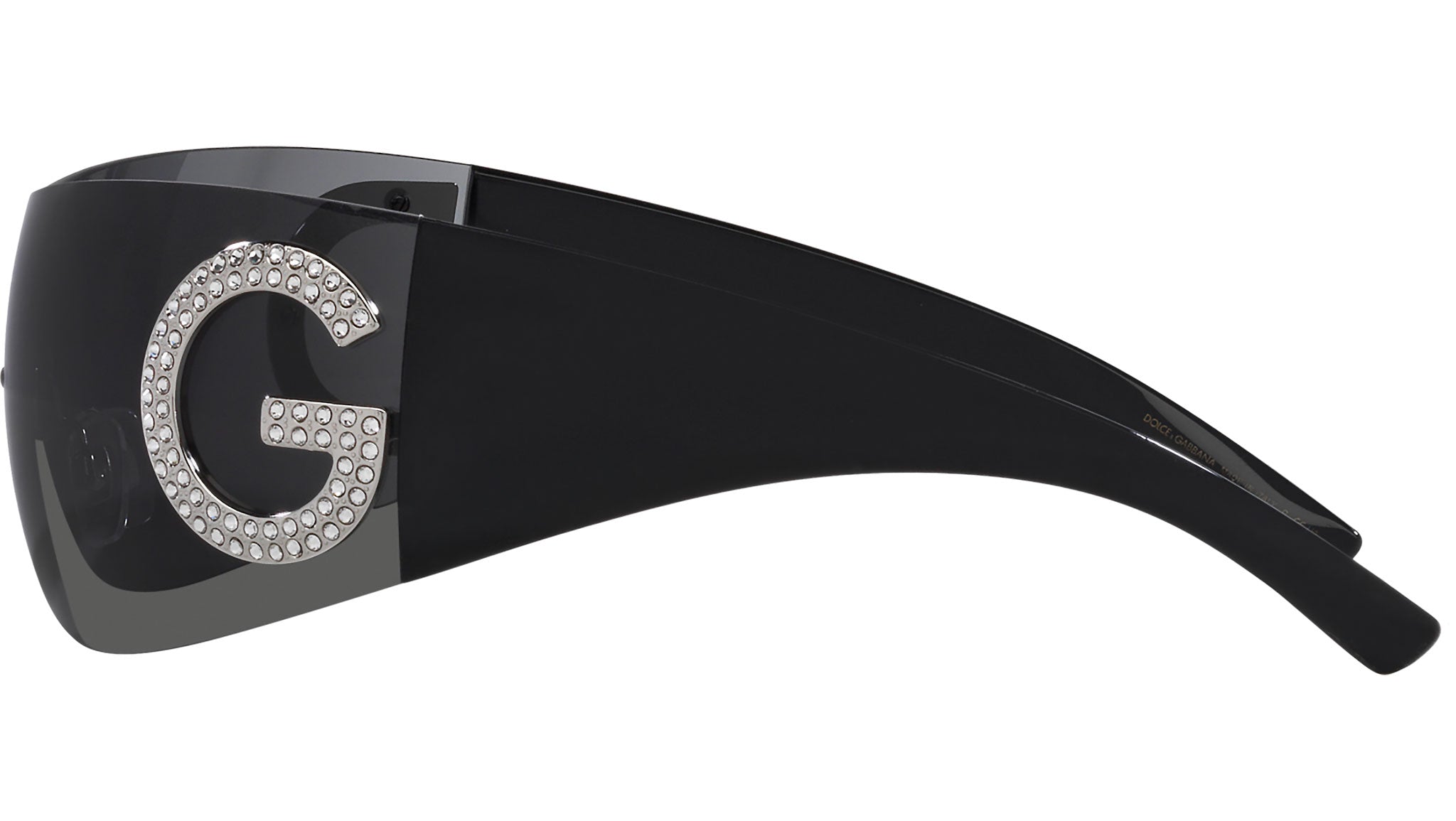 Dolce & Gabbana DG 2298B 05/87 Black Metal Shield Sunglasses Grey Lens Dolce&Gabbana DG2298B 05/87 Sunglasses - US main image 4