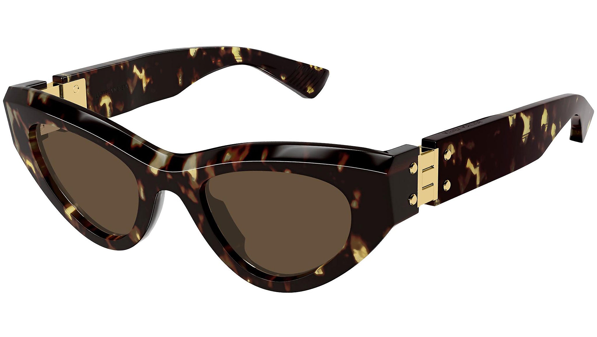 Bottega Veneta BV1142S Cat Eye Sunglasses 003 Transparent Brown 49mm 889652383415.jpg?20231103124704 main image 2
