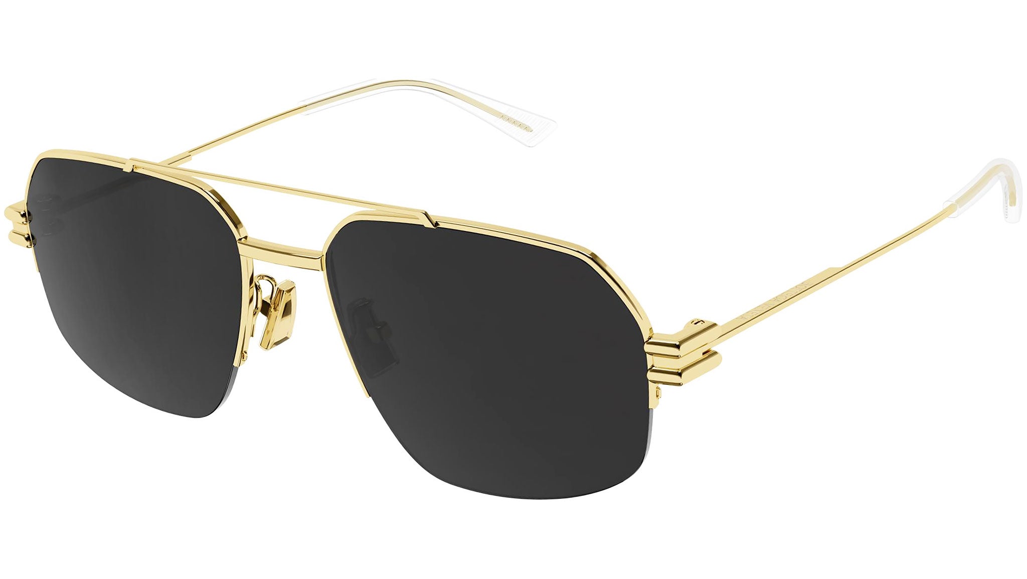 Bottega Veneta BV1127S 002 Shiny Gold Sunglasses - eye-oo.com