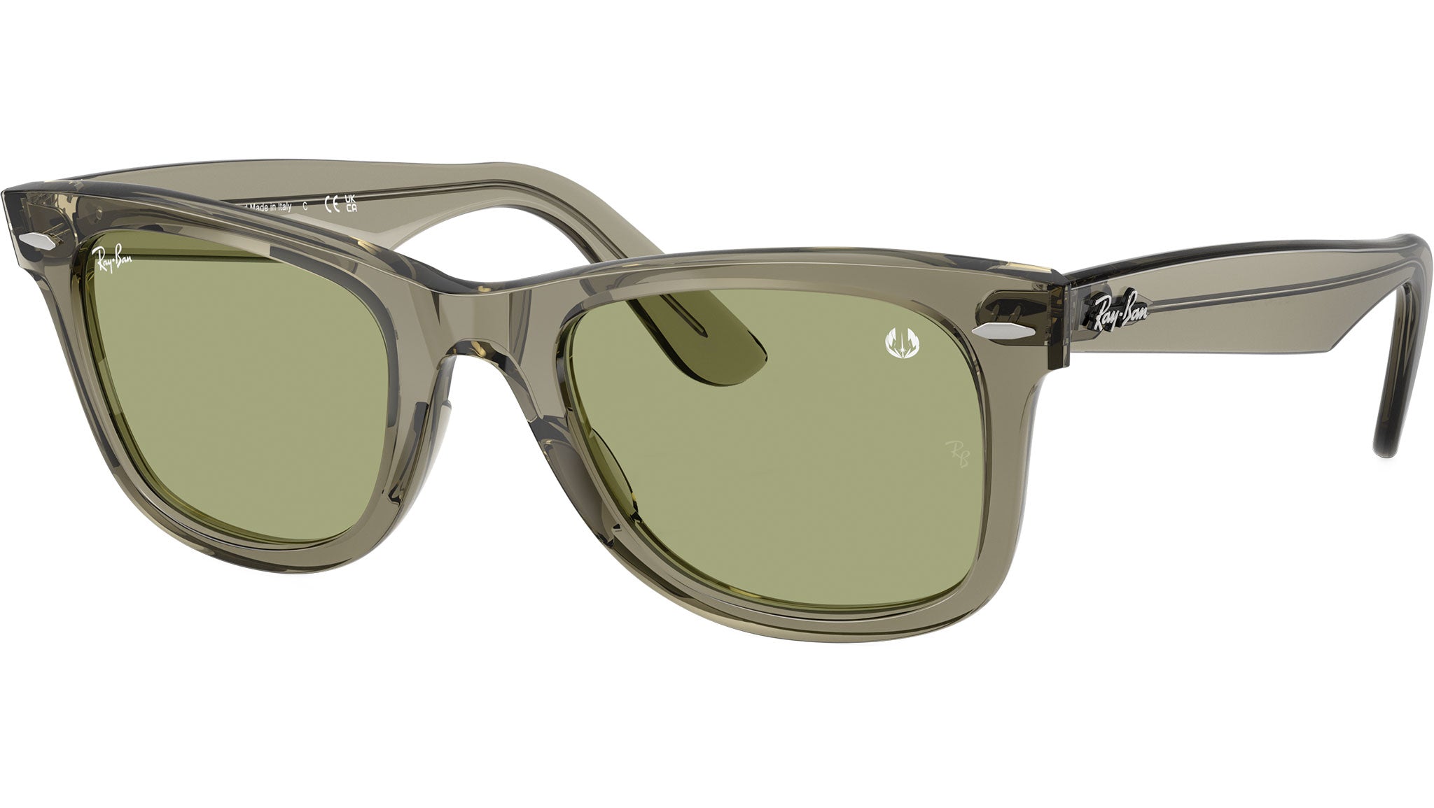 Wayfarer RB2140 Ray-Ban Sunglasses 68694E Transparent Green - eye