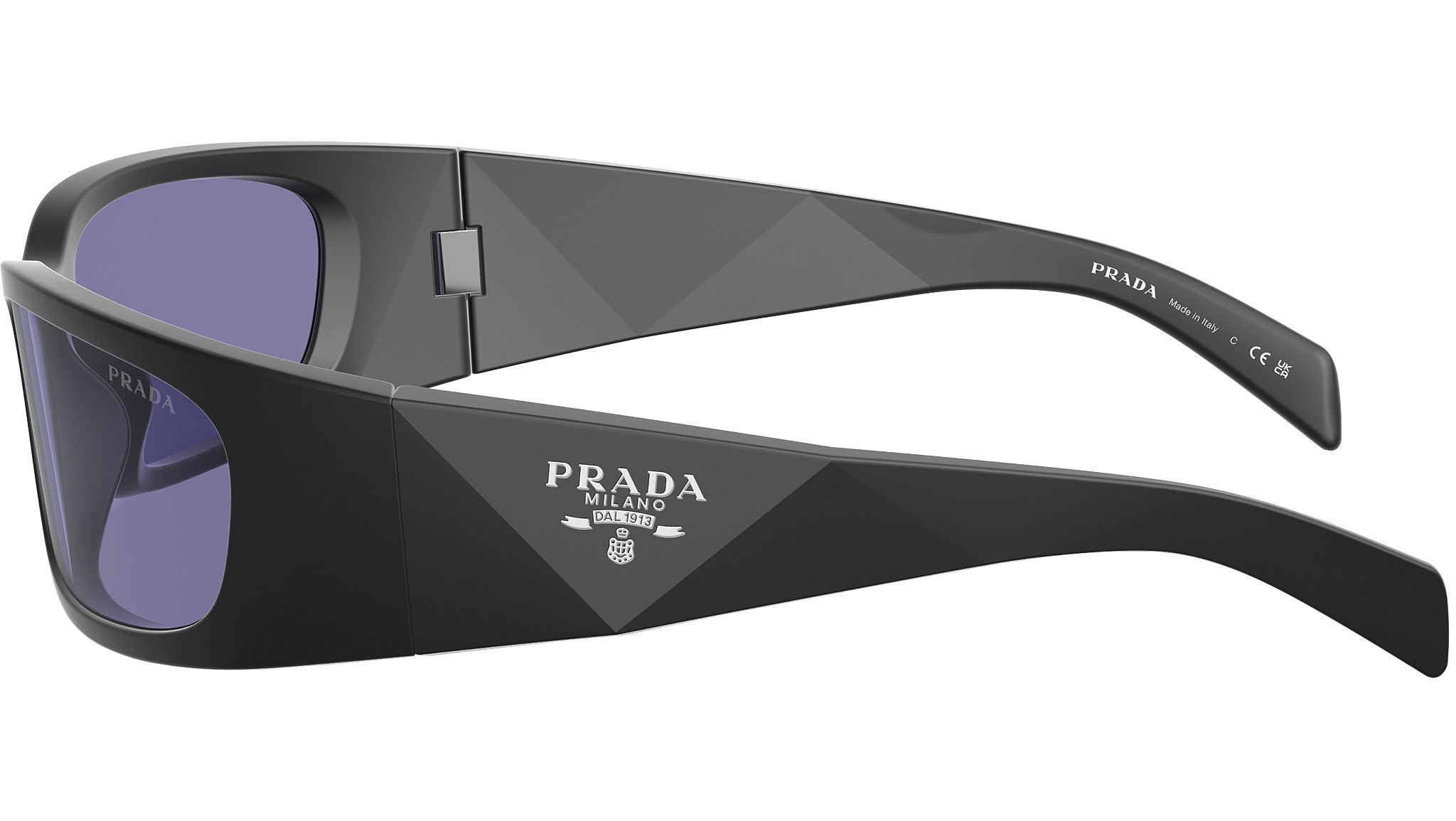 Prada PR A19S Sunglasses 1BO40G Black - Main Image
