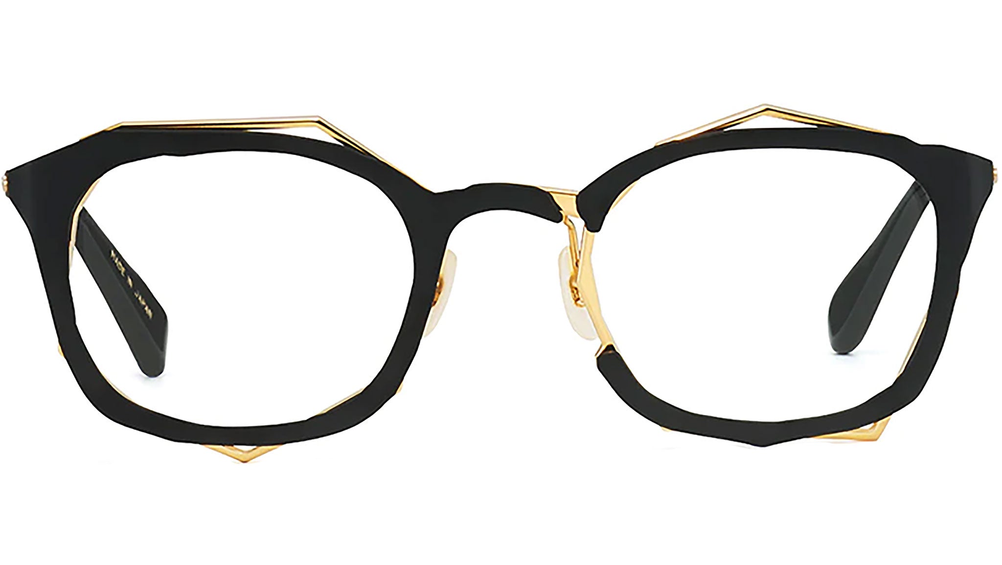 Masahiro Maruyama MM-0046 Eyeglasses 4 Black And Gold - eye-oo.com