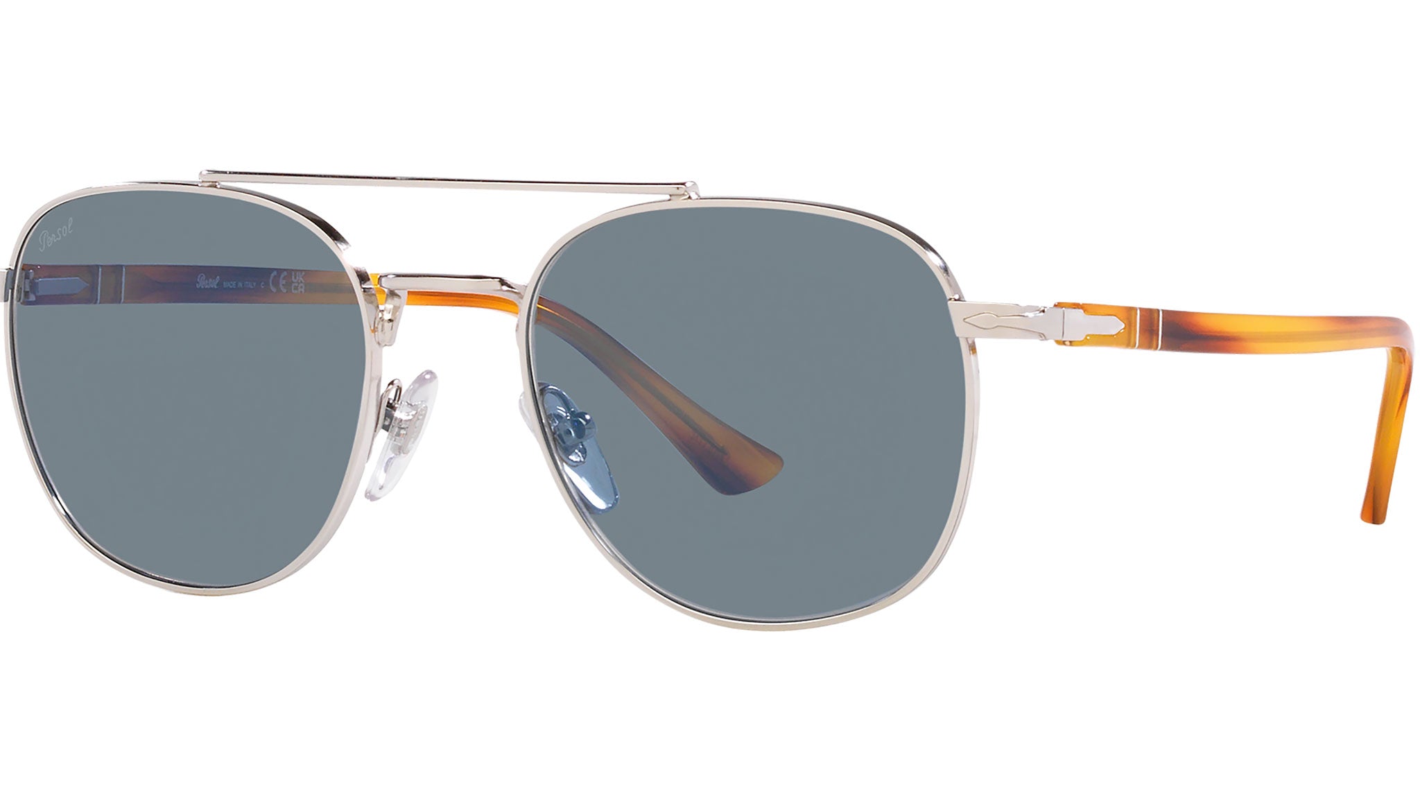 Persol Sunglasses PO1006S Silver 518/56 Blue Lens - eye-oo.com display picture 3