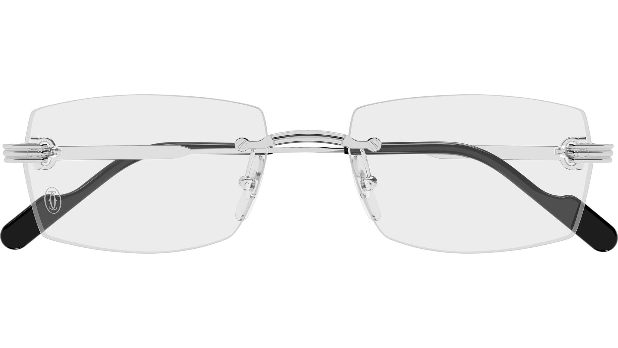Cartier Première CT0578O Eyeglasses 002 Shiny Silver - eye-oo.com