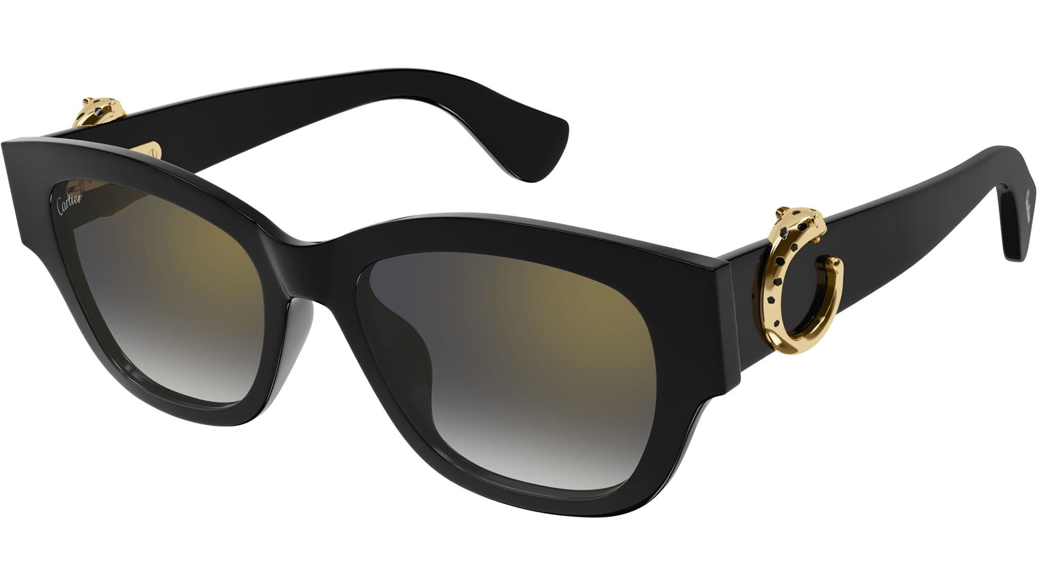 Cartier CT0548SA 001 Sunglasses Shiny Black Grey - eye-oo.com display picture 1