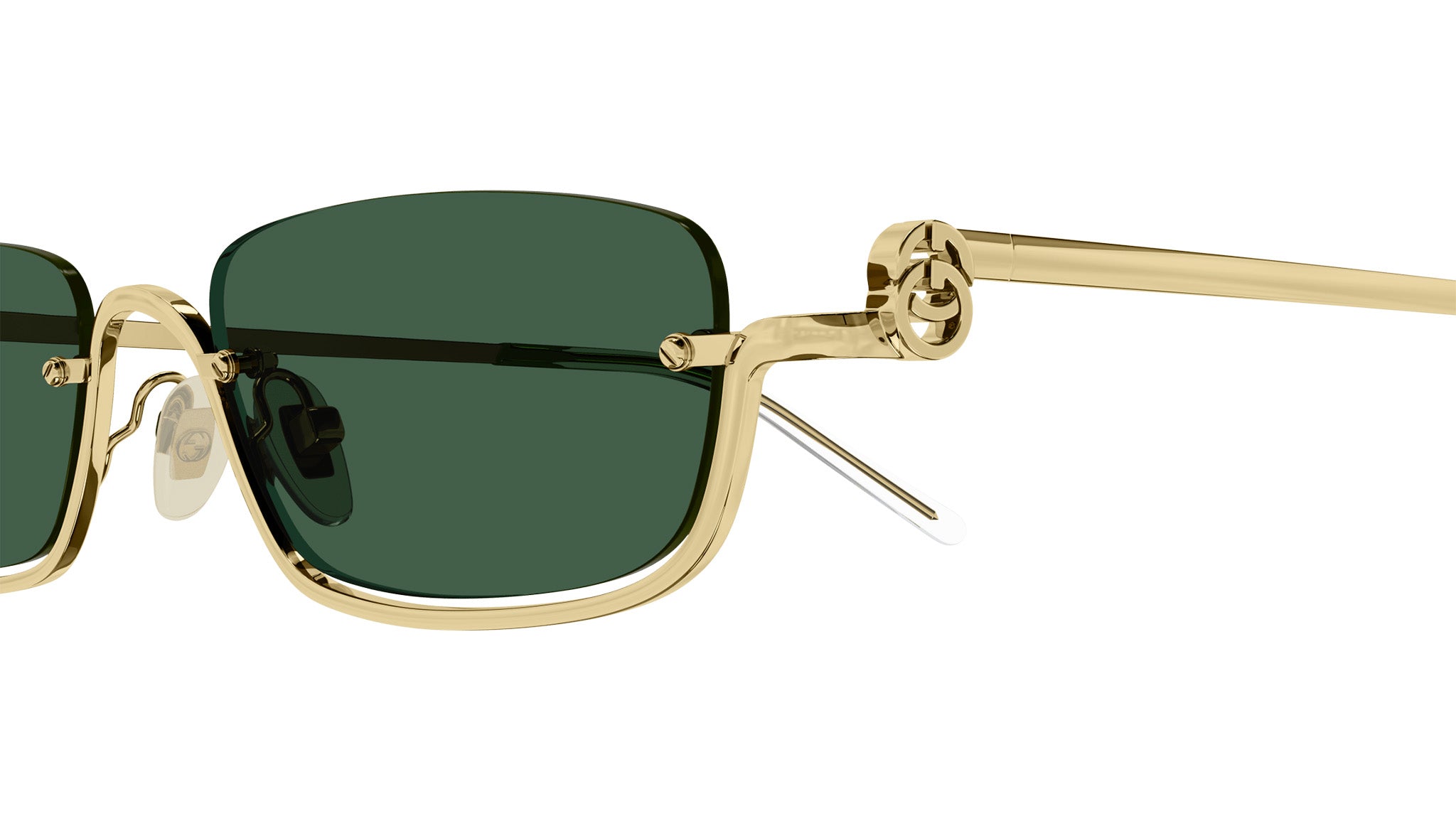 Gucci GG1278S 002 Gold Green Sunglasses - eye-oo.com